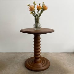 Charles Dudouyt French Oak Corkscrew Side Table