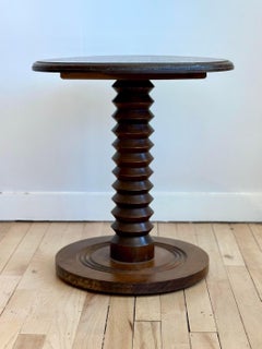 Charles Dudouyt French Oak Gueridon Table