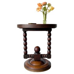 Charles Dudouyt French Oak Service Side Table