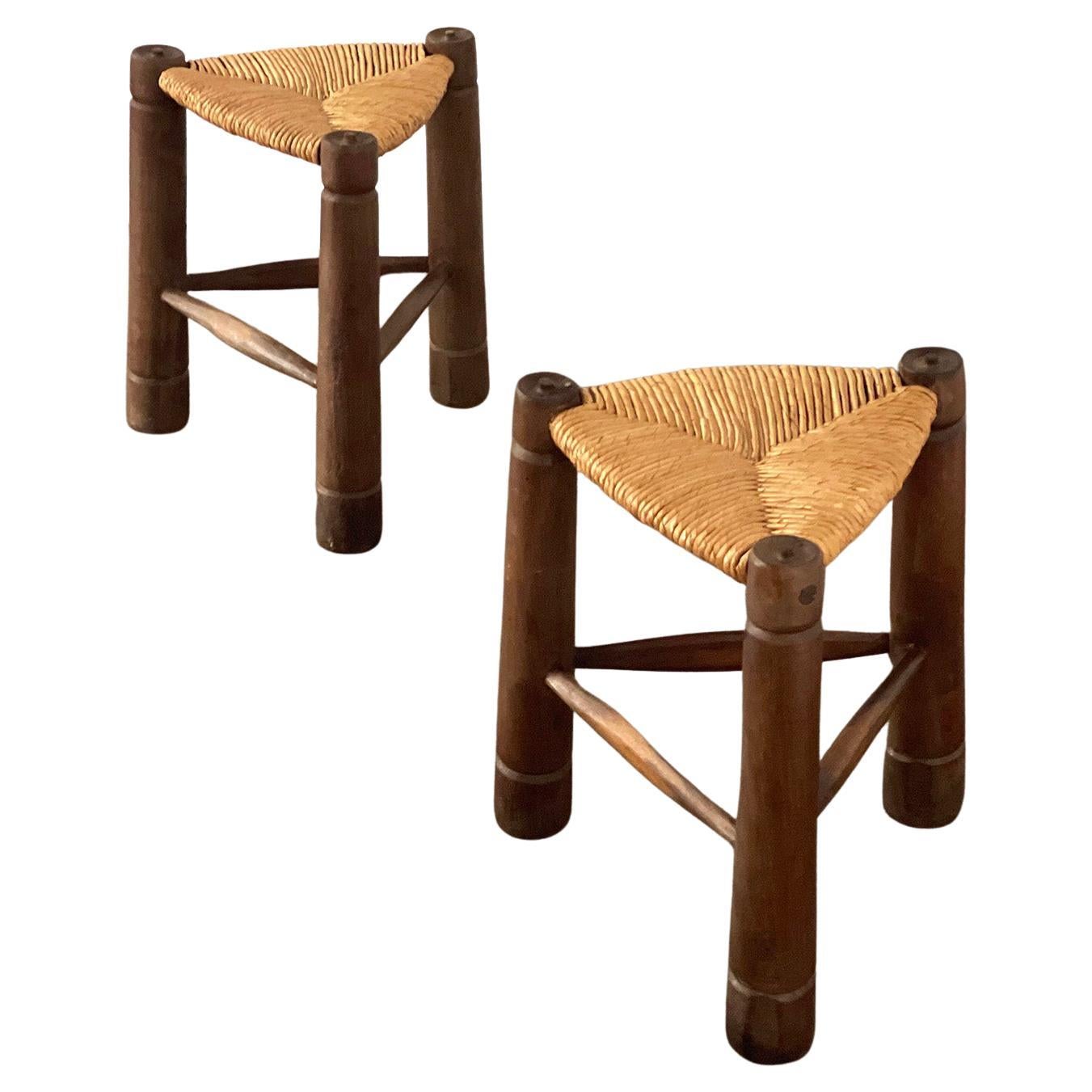 Charles Dudouyt French Primitive Stools