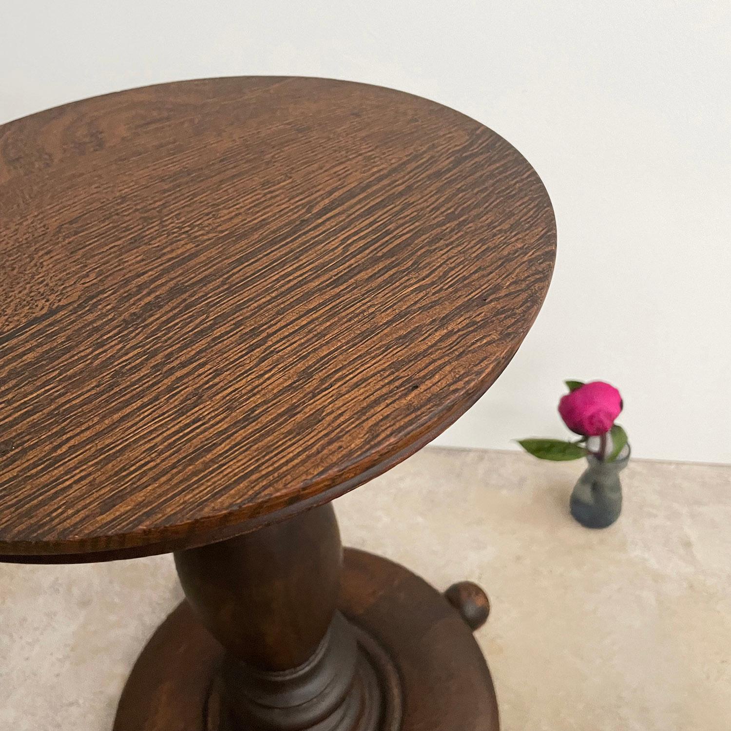 Charles Dudouyt French Rift Oak Side Table  For Sale 13