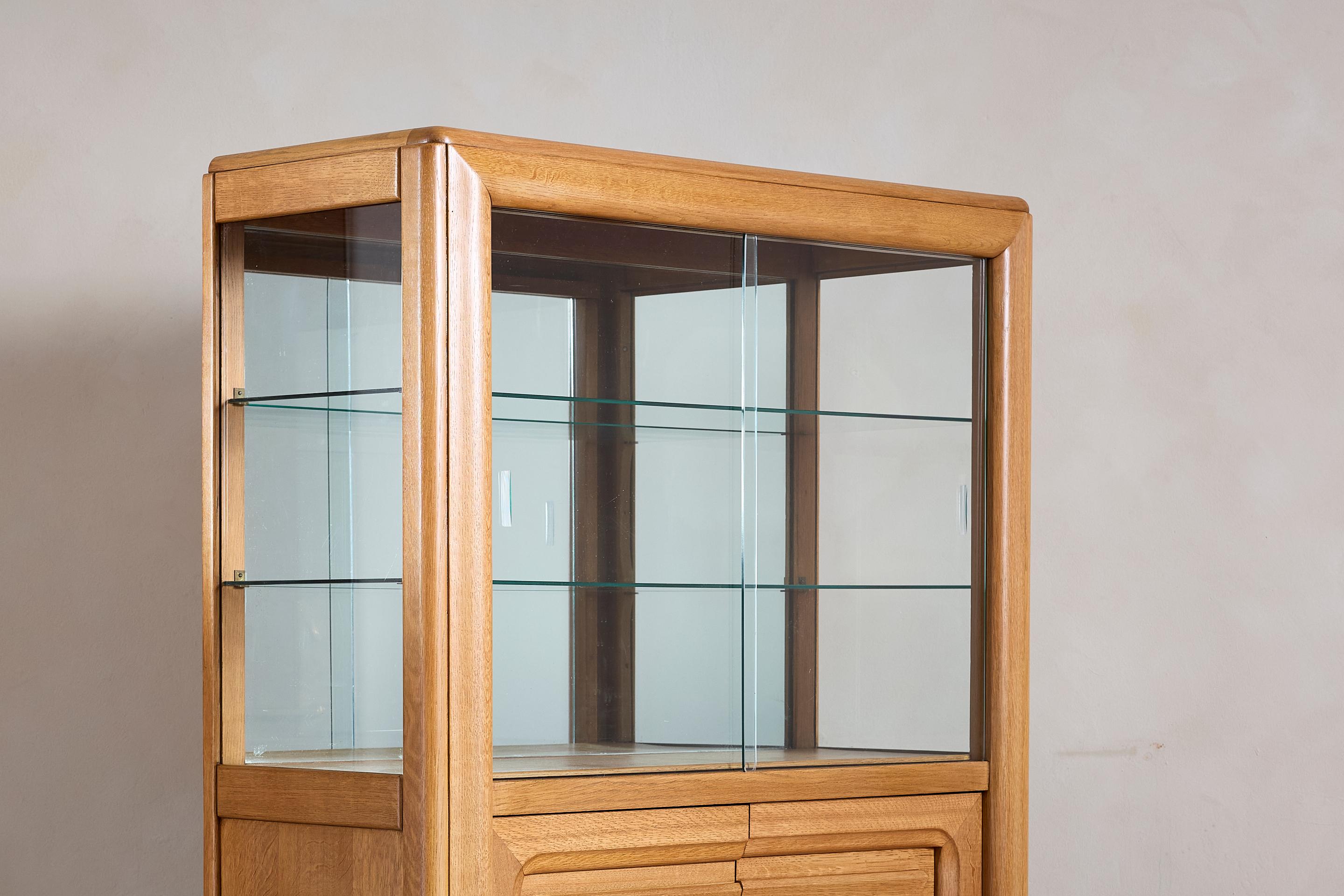 Charles Dudouyt Style Glass Vitrine For Sale 3