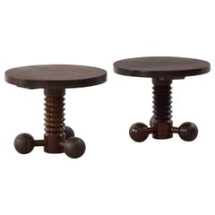 Charles Dudouyt Gueridon Tables, France, circa 1940