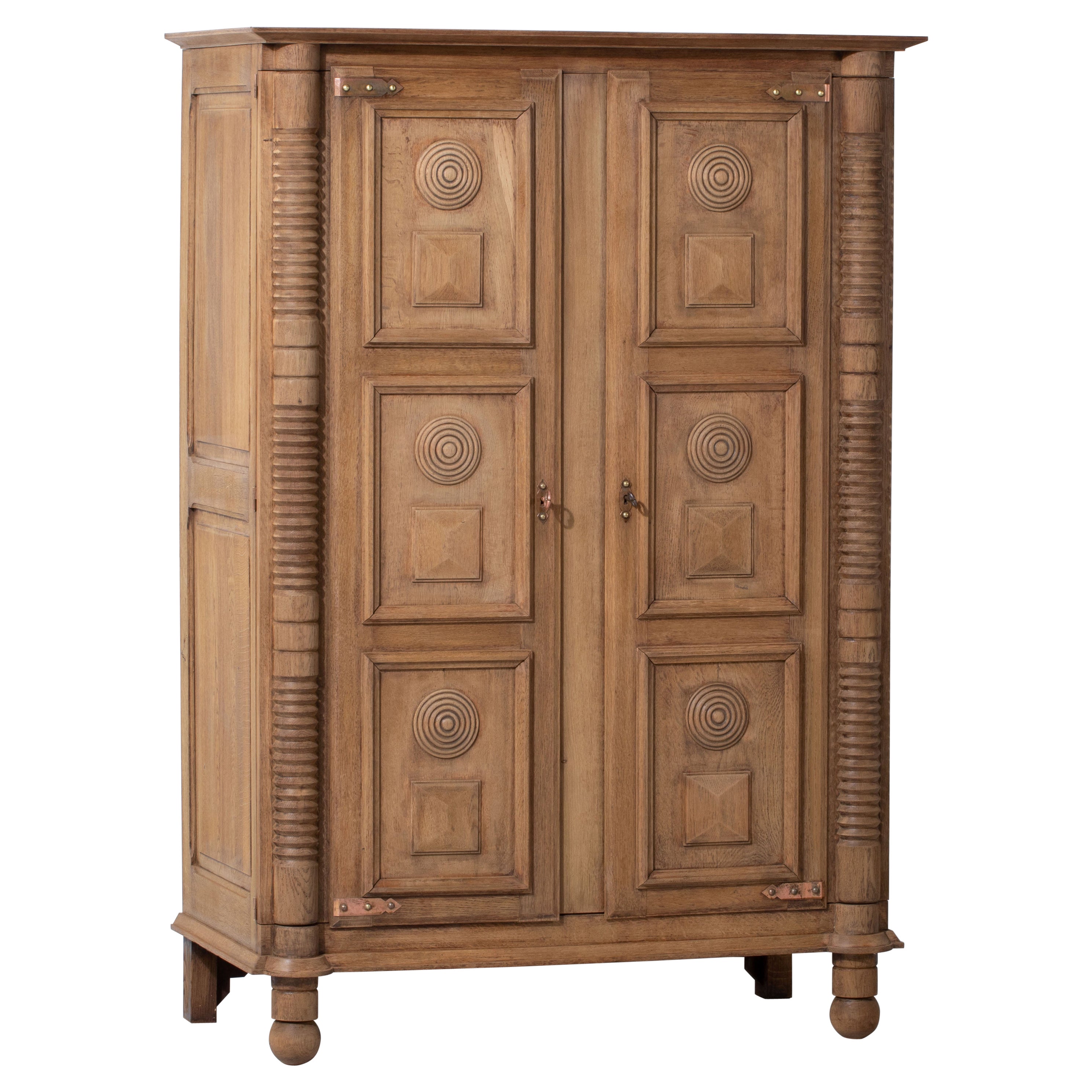 Charles Dudouyt Mid-Century Two Doors Wardrobe