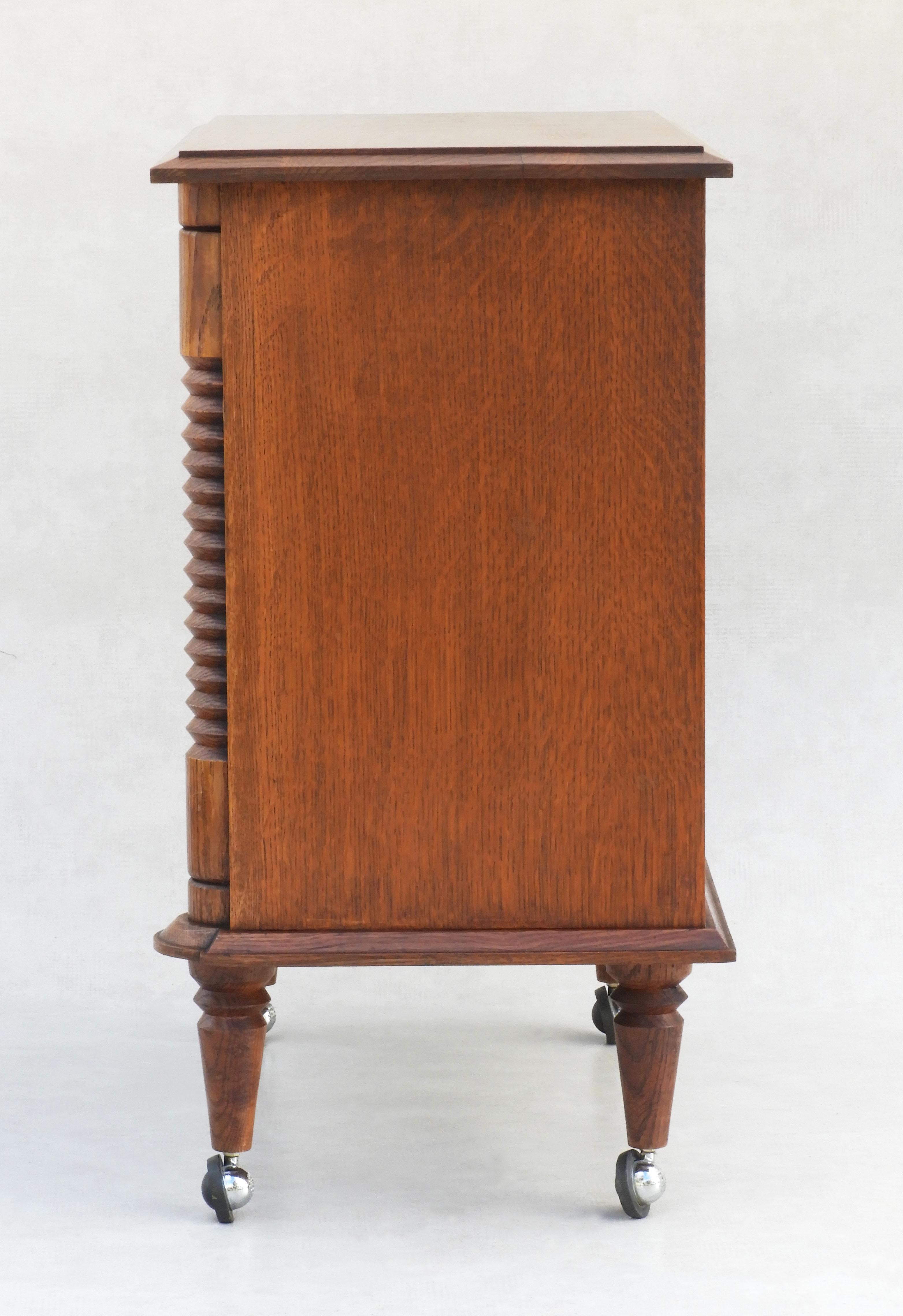 Charles Dudouyt Modernist Rolling Bar Cabinet C1950s France For Sale 3