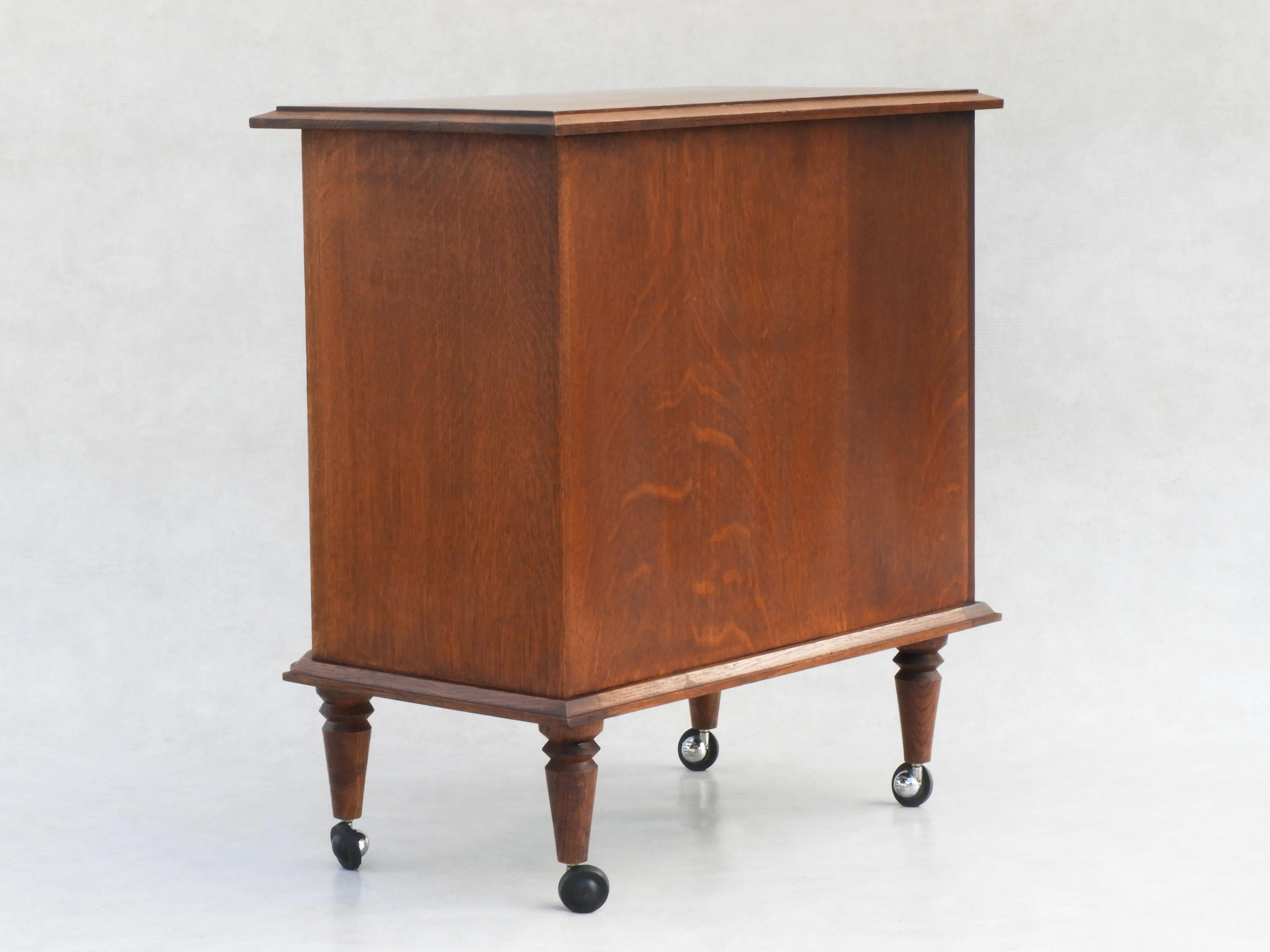 Charles Dudouyt Modernist Rolling Bar Cabinet C1950s France For Sale 4