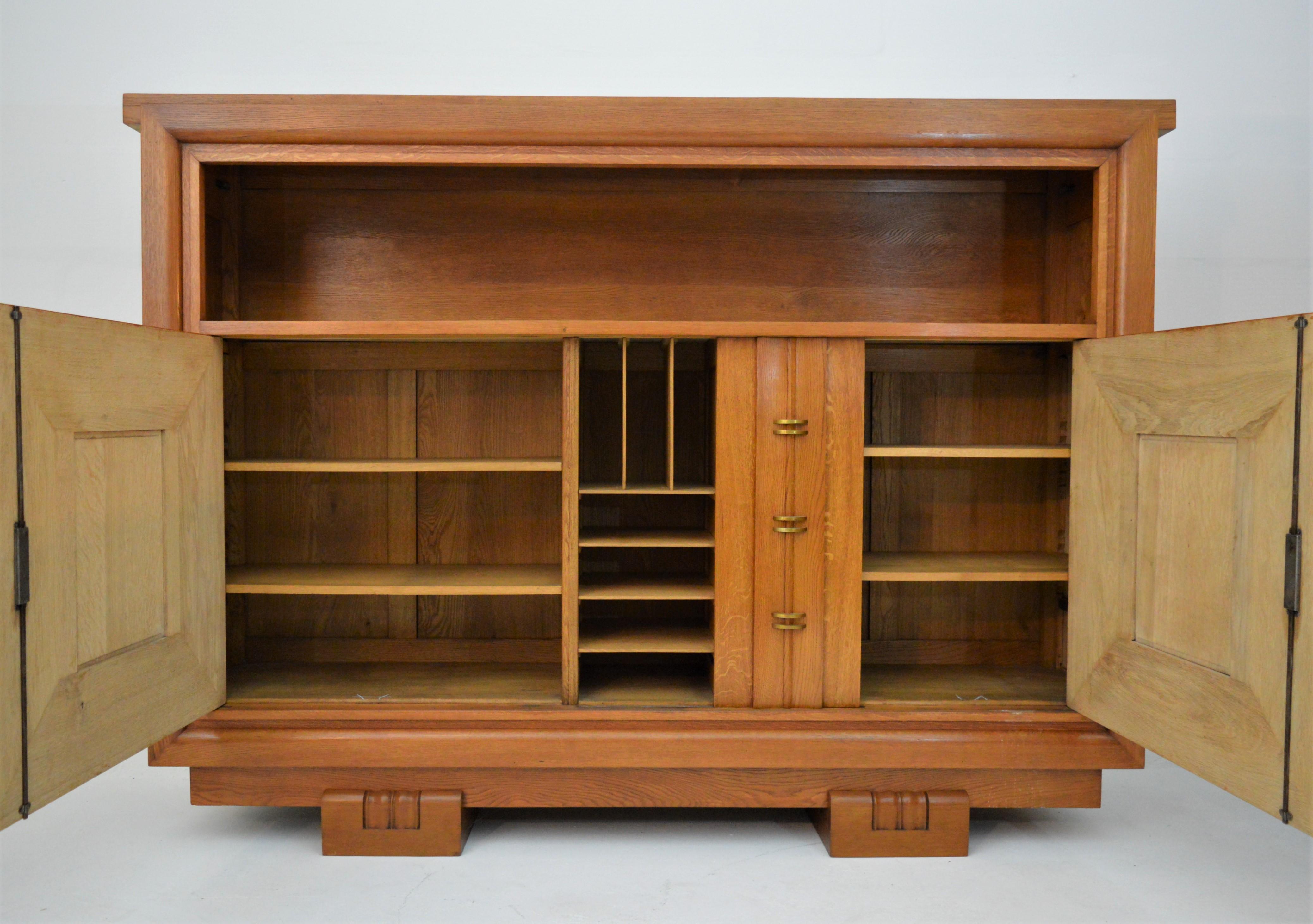 Charles Dudouyt Oak Cabinet, 1940 with Secret Space 2