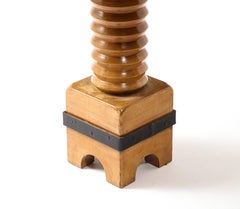 Charles Dudouyt Octagonal Oak Gueridon, France 1950s