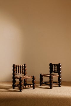 Charles Dudouyt, Paire de chaises, France, 1950