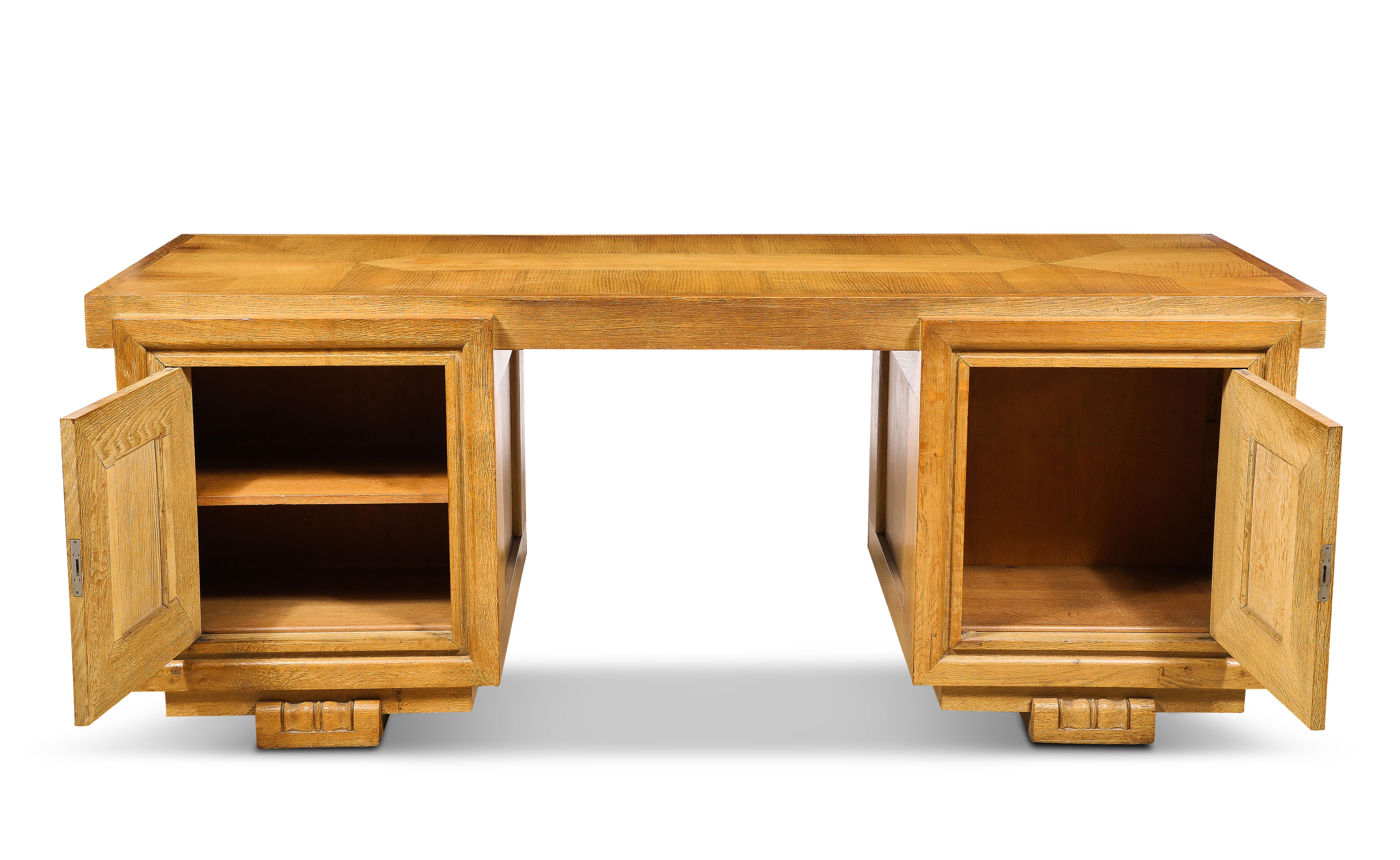 Charles Dudouyt Presidential Desk, France 1950's For Sale 6