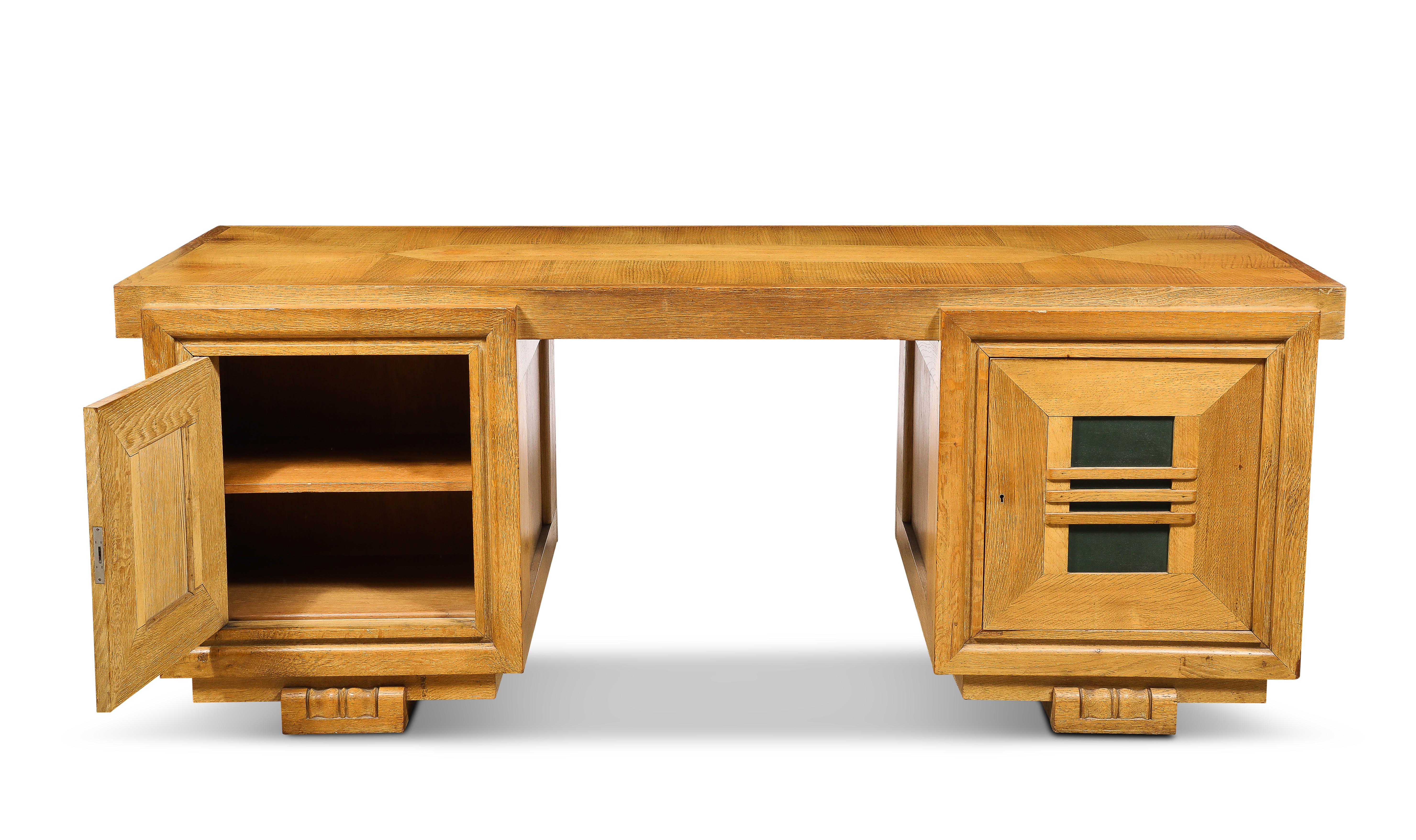 Charles Dudouyt Presidential Desk, France 1950's For Sale 7