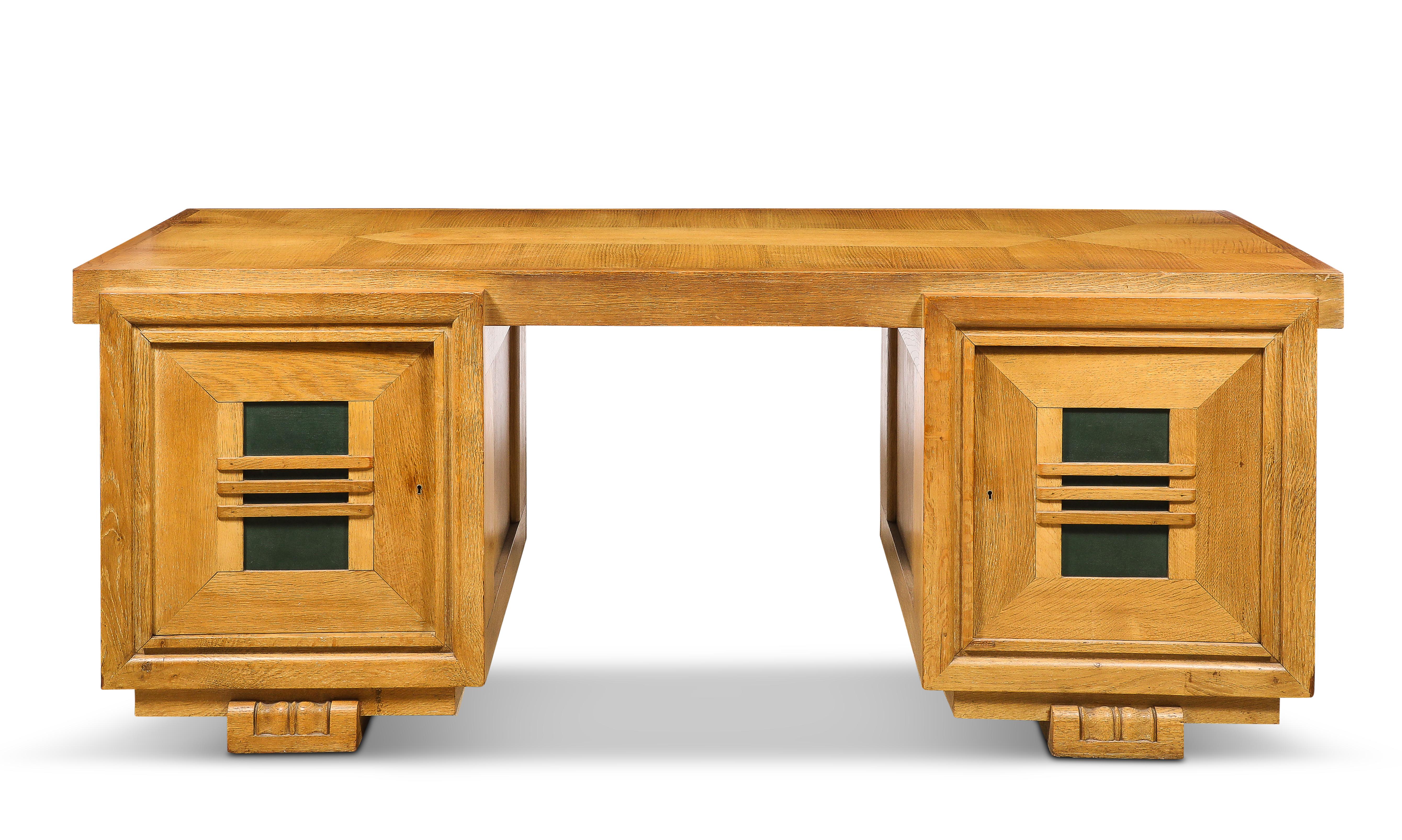 Charles Dudouyt Presidential Desk, France 1950's For Sale 8