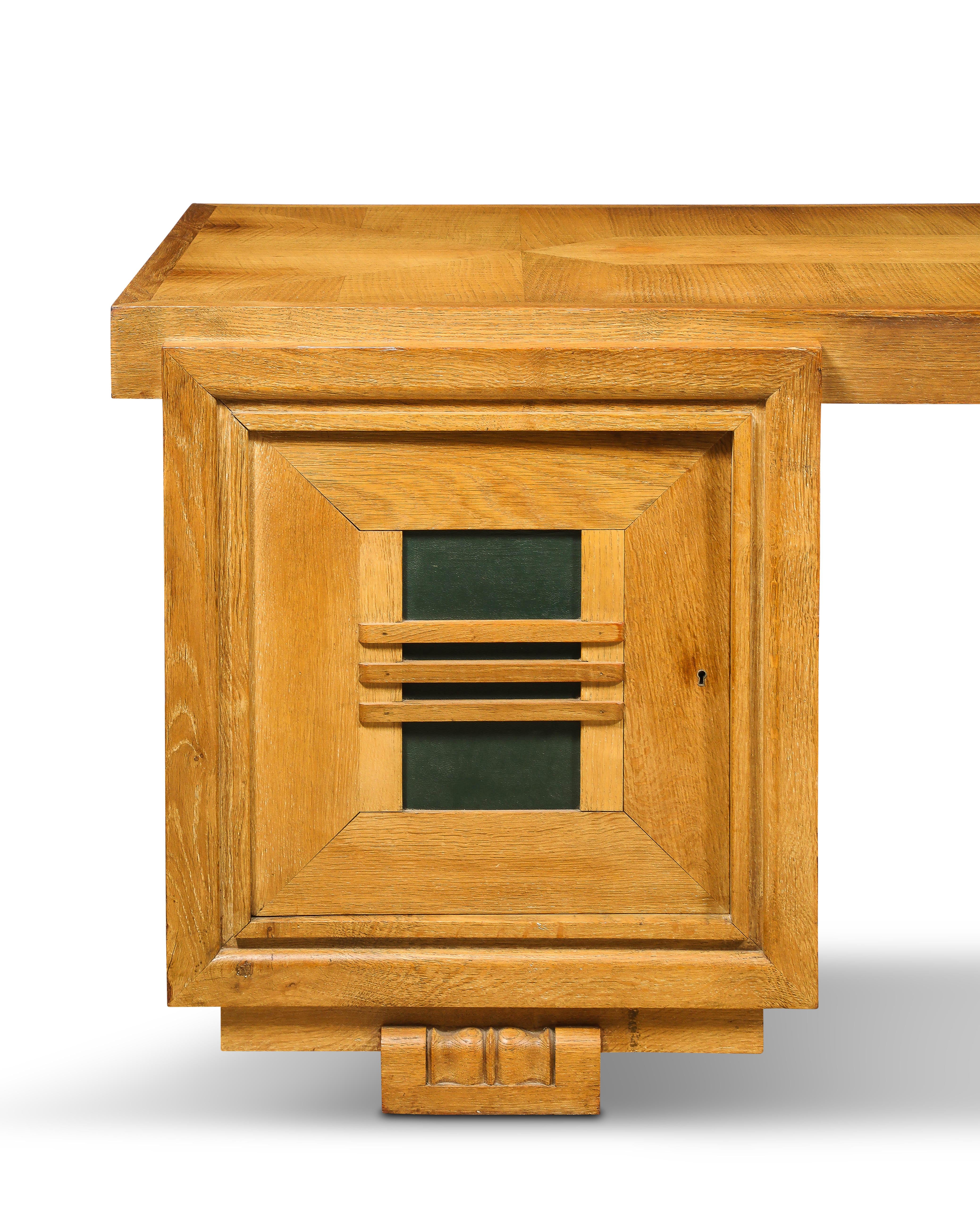 Charles Dudouyt Presidential Desk, France 1950's For Sale 9