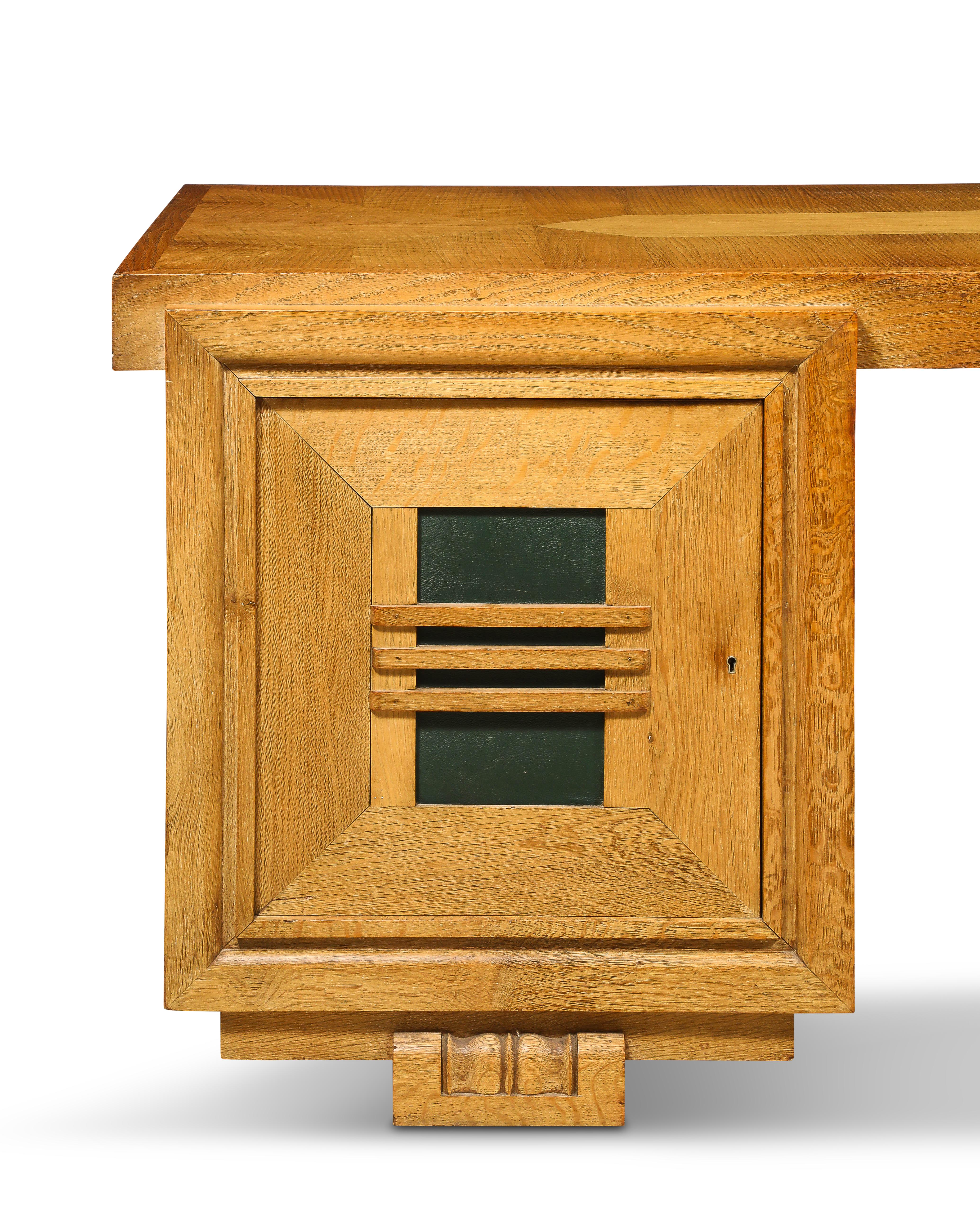 French Charles Dudouyt Presidential Desk, France 1950's For Sale