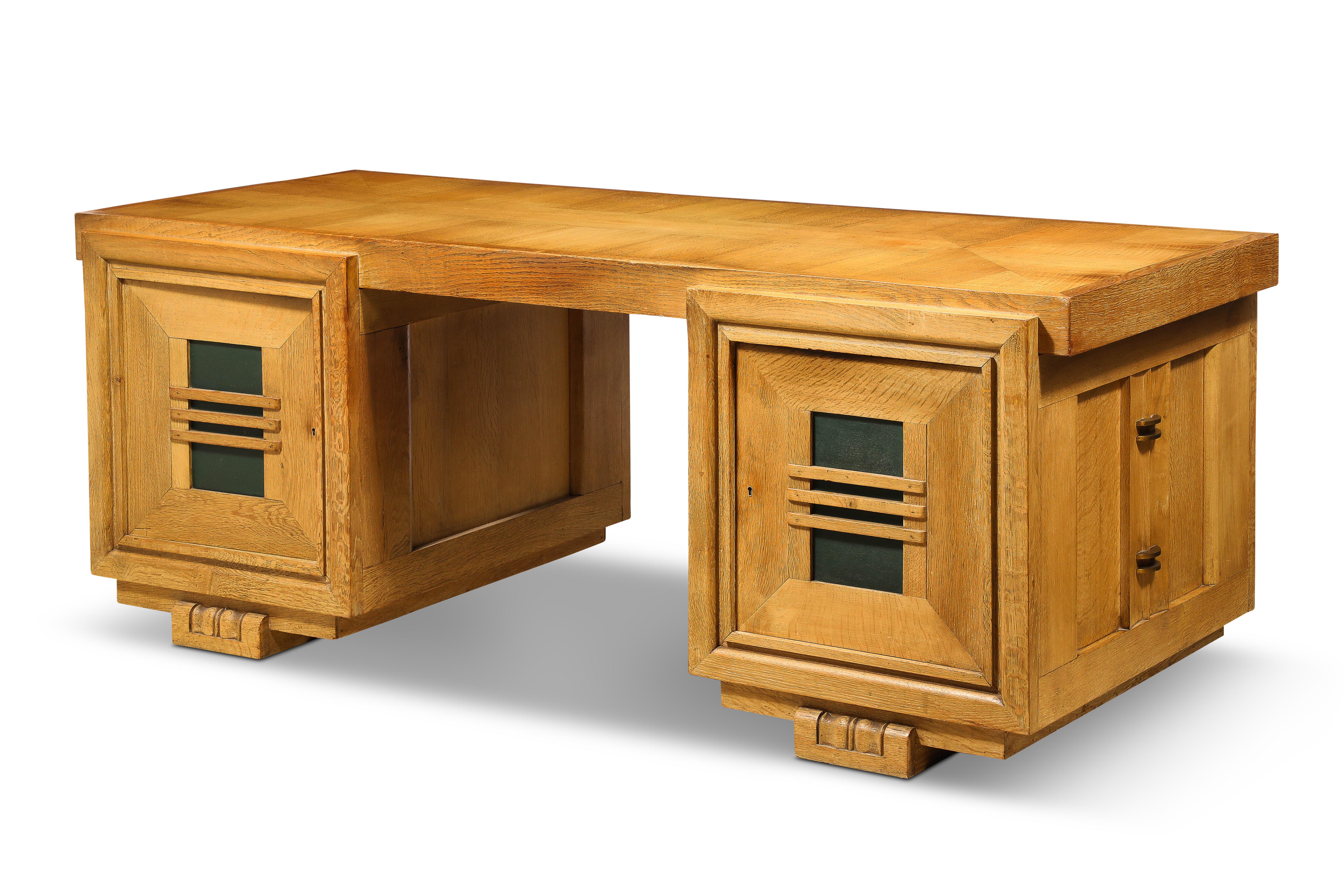 Charles Dudouyt Presidential Desk, France 1950's For Sale 2