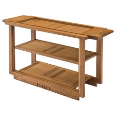 Charles Dudouyt Rare Art Deco Oak Side Table