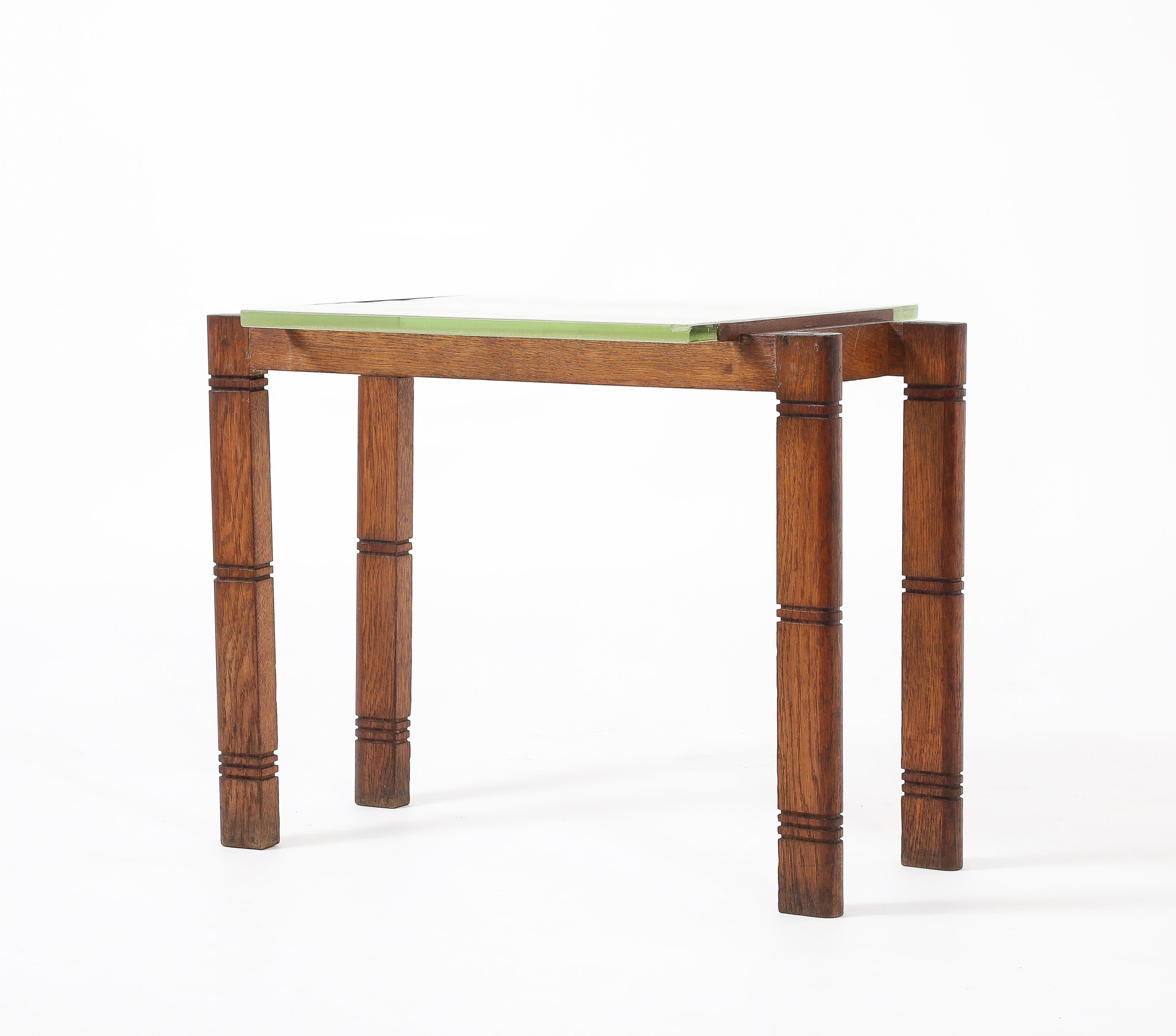 Charles Dudouyt Saint Gobain-Tisch, Frankreich 1940er Jahre im Angebot 6