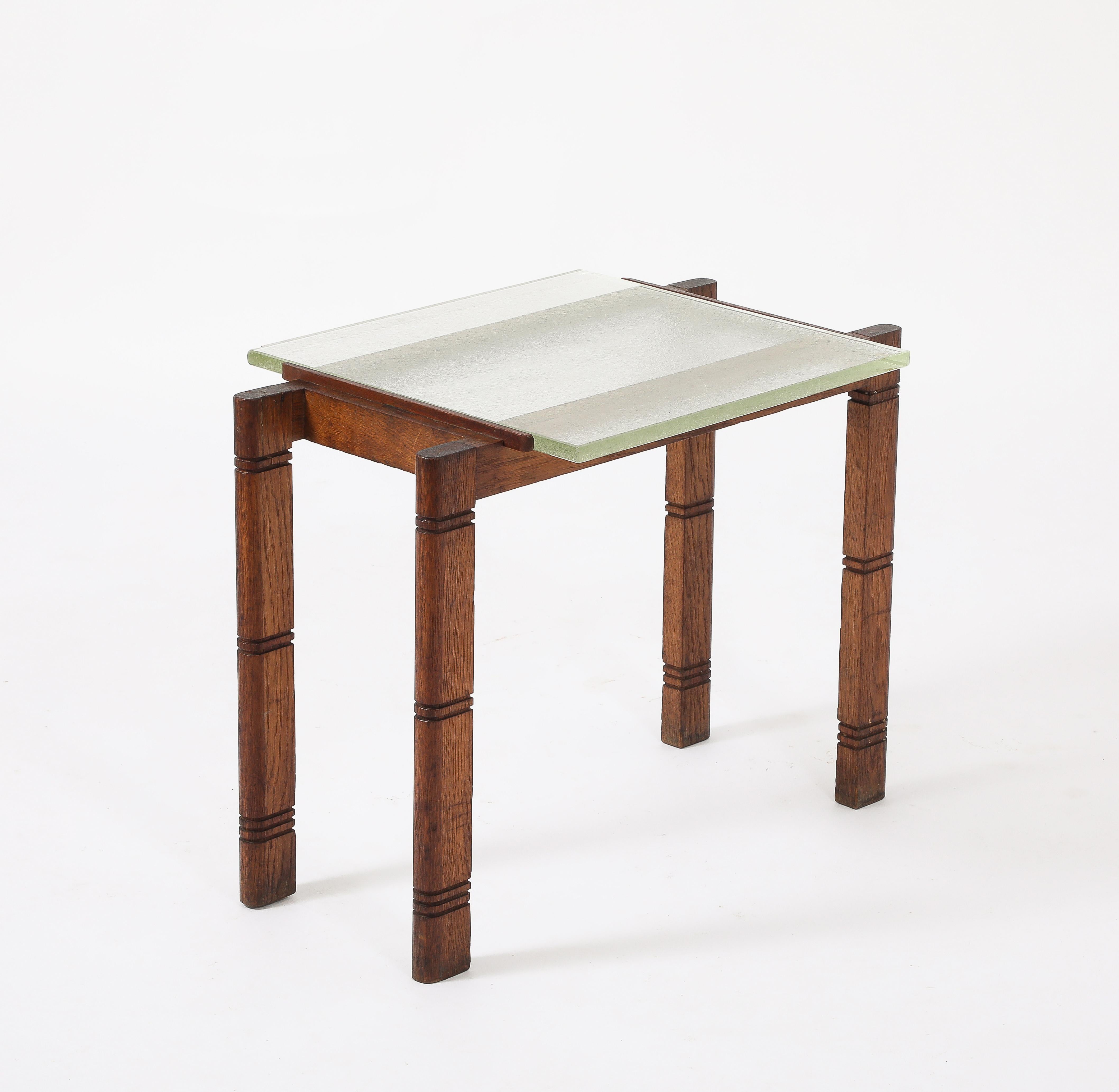 Charles Dudouyt Saint Gobain-Tisch, Frankreich 1940er Jahre im Angebot 8
