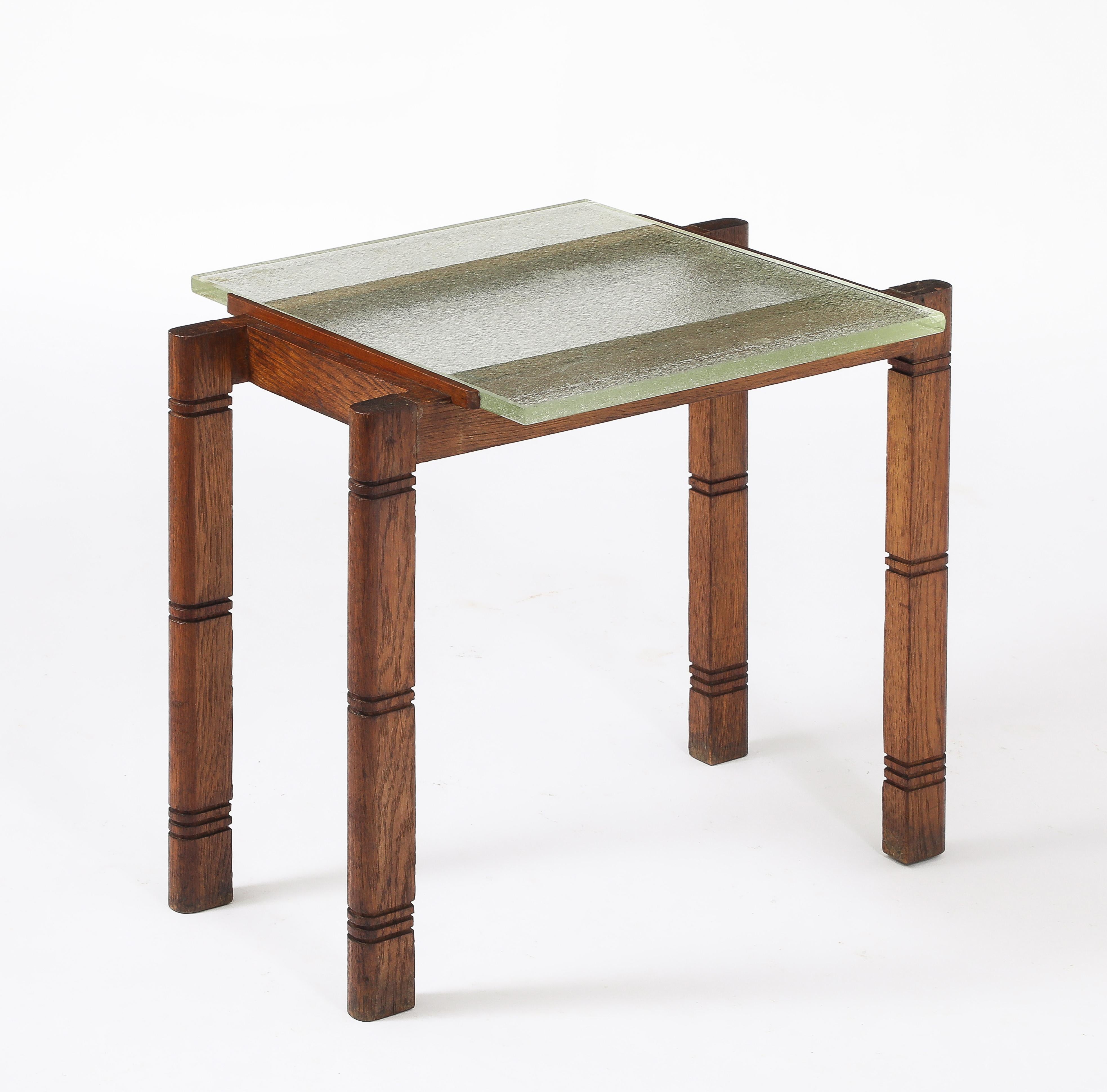 Charles Dudouyt Saint Gobain-Tisch, Frankreich 1940er Jahre (20. Jahrhundert) im Angebot