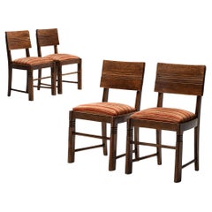 Charles Dudouyt Set of Four Dining Chairs in Oak