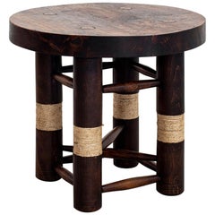 Charles Dudouyt Side Table with Rope