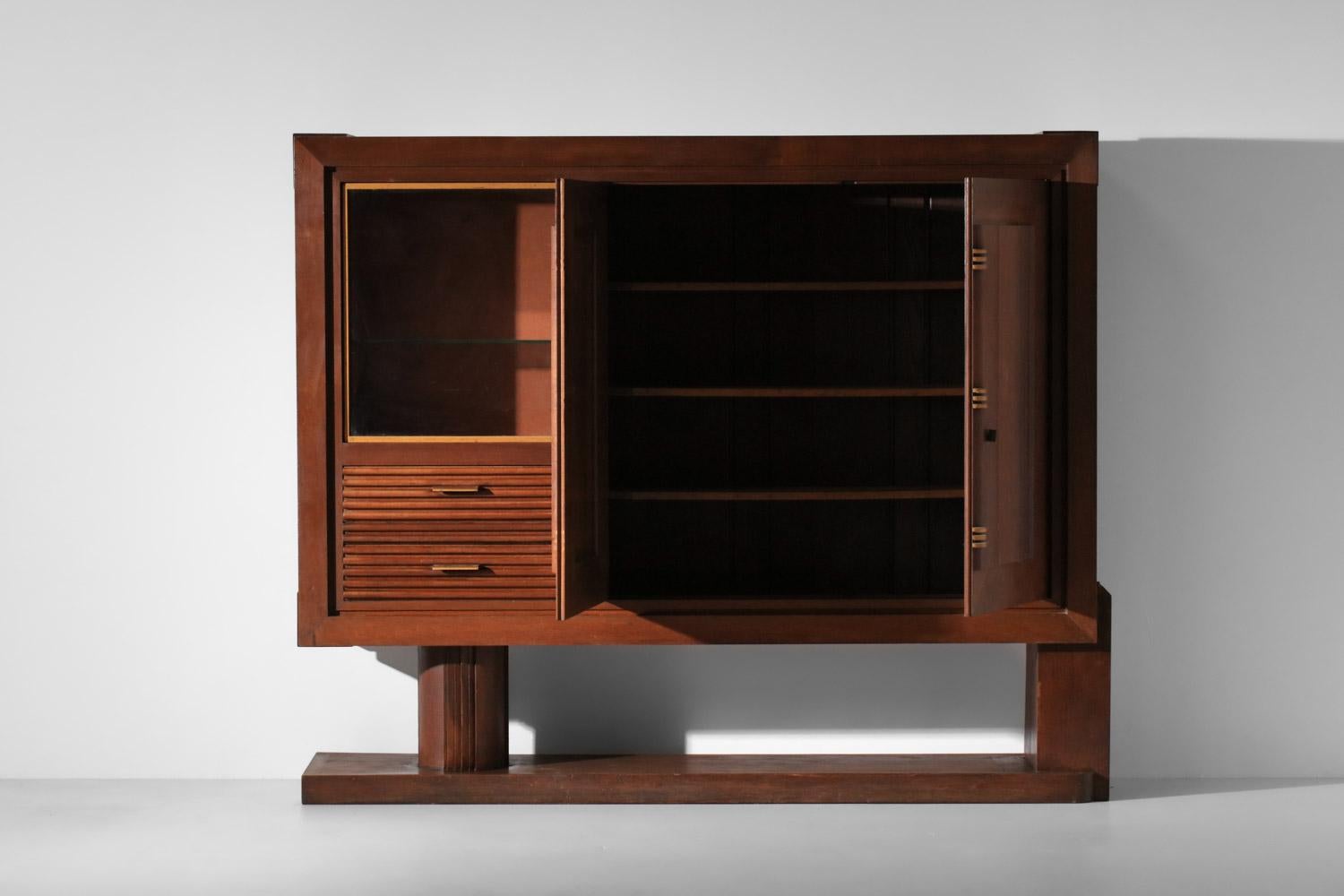 Italiano Credenza Charles Dudouyt in rovere art déco degli anni '30 francese in vendita