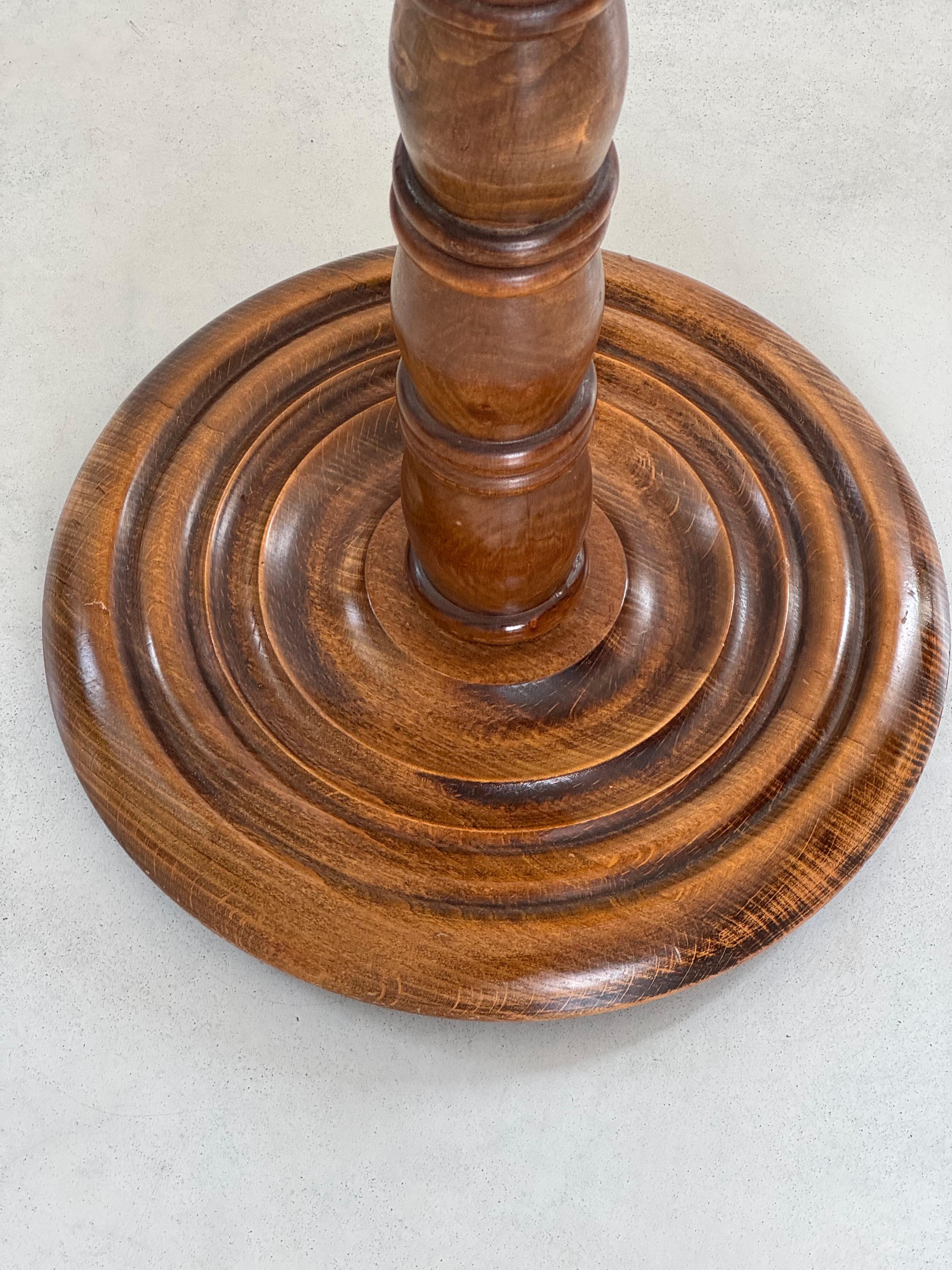 Lampada da terra in noce massiccio Charles Dudouyt - Design francese anni '40 In condizioni buone in vendita a leucate, FR