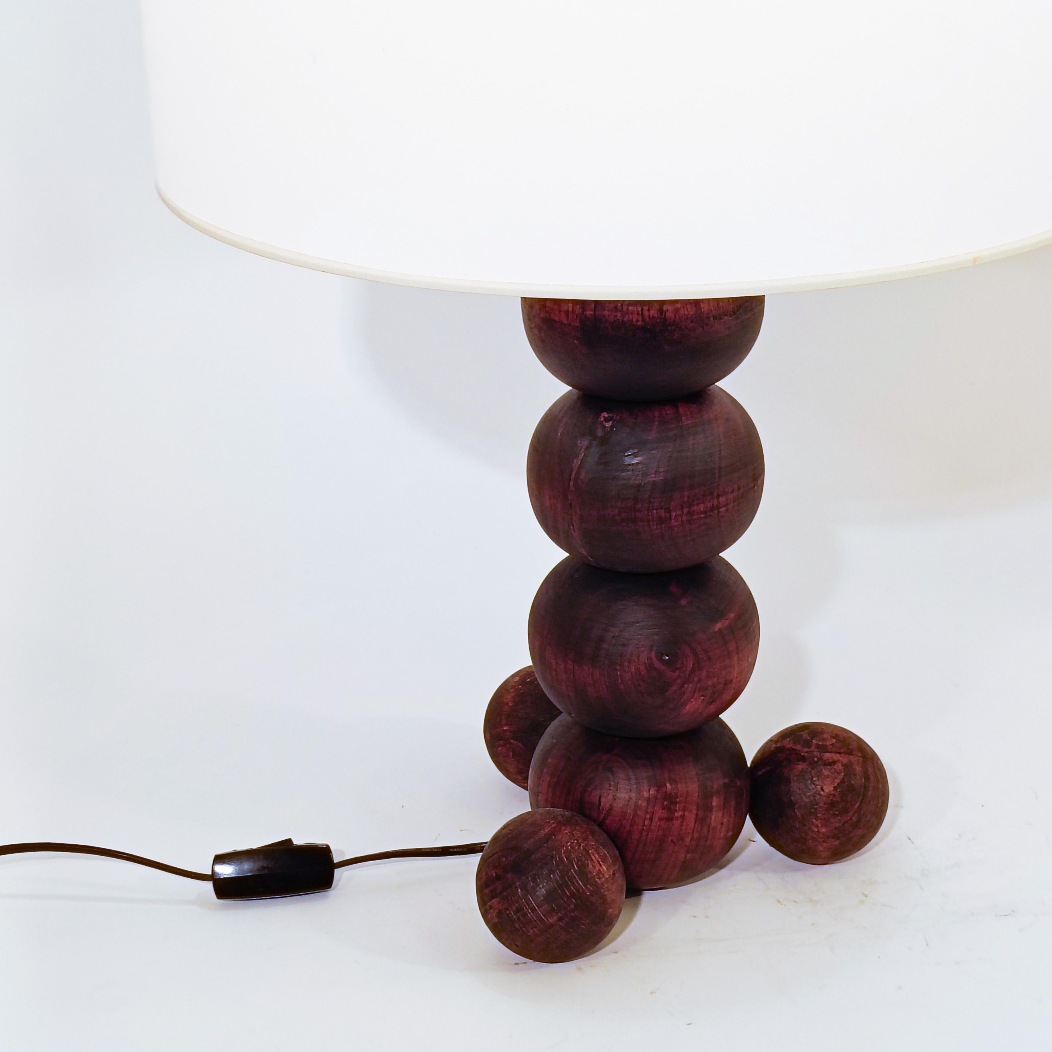 Charles Dudouyt style. Sculptural cubist table lamp, France, 1940s For Sale 3