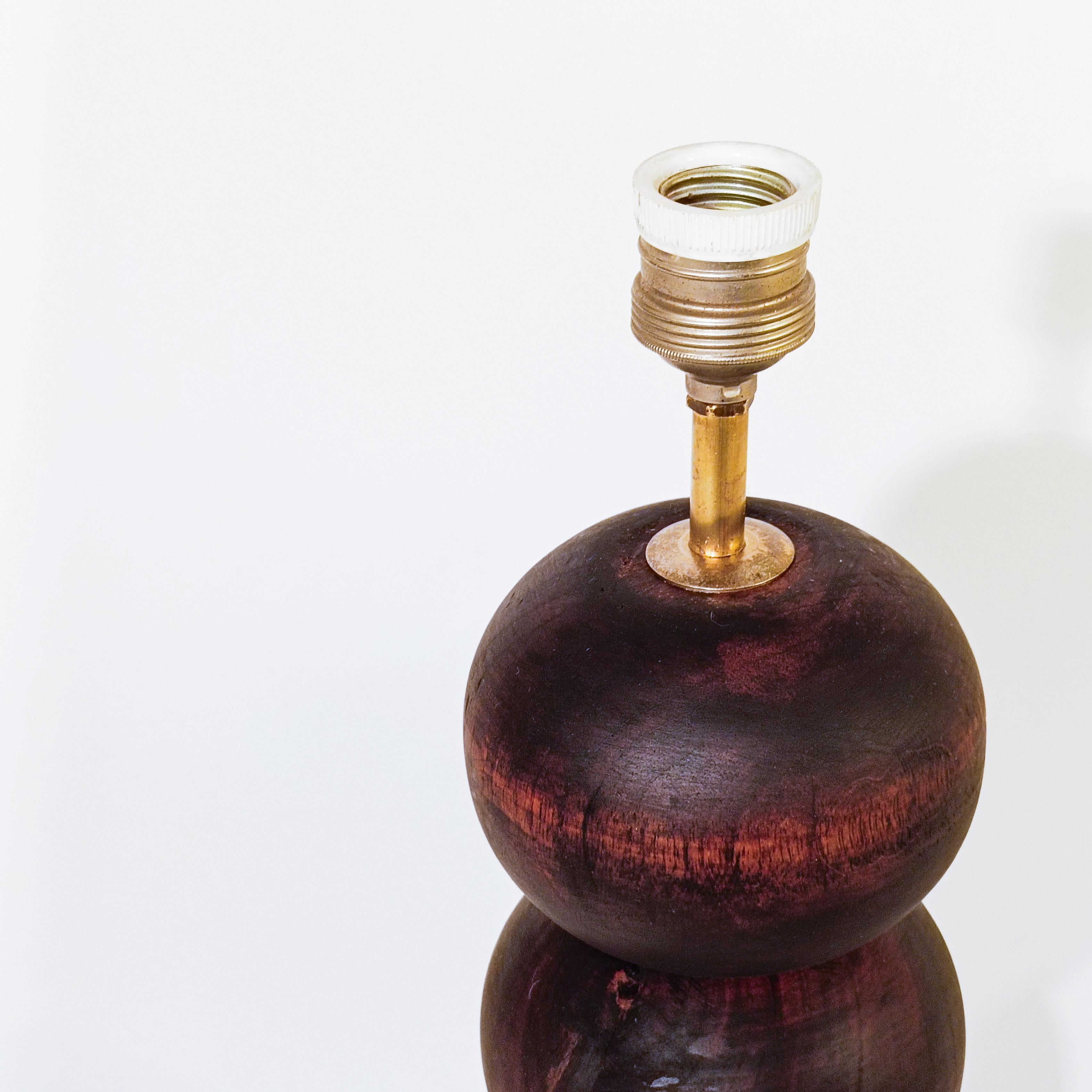 Charles Dudouyt style. Sculptural cubist table lamp, France, 1940s For Sale 4