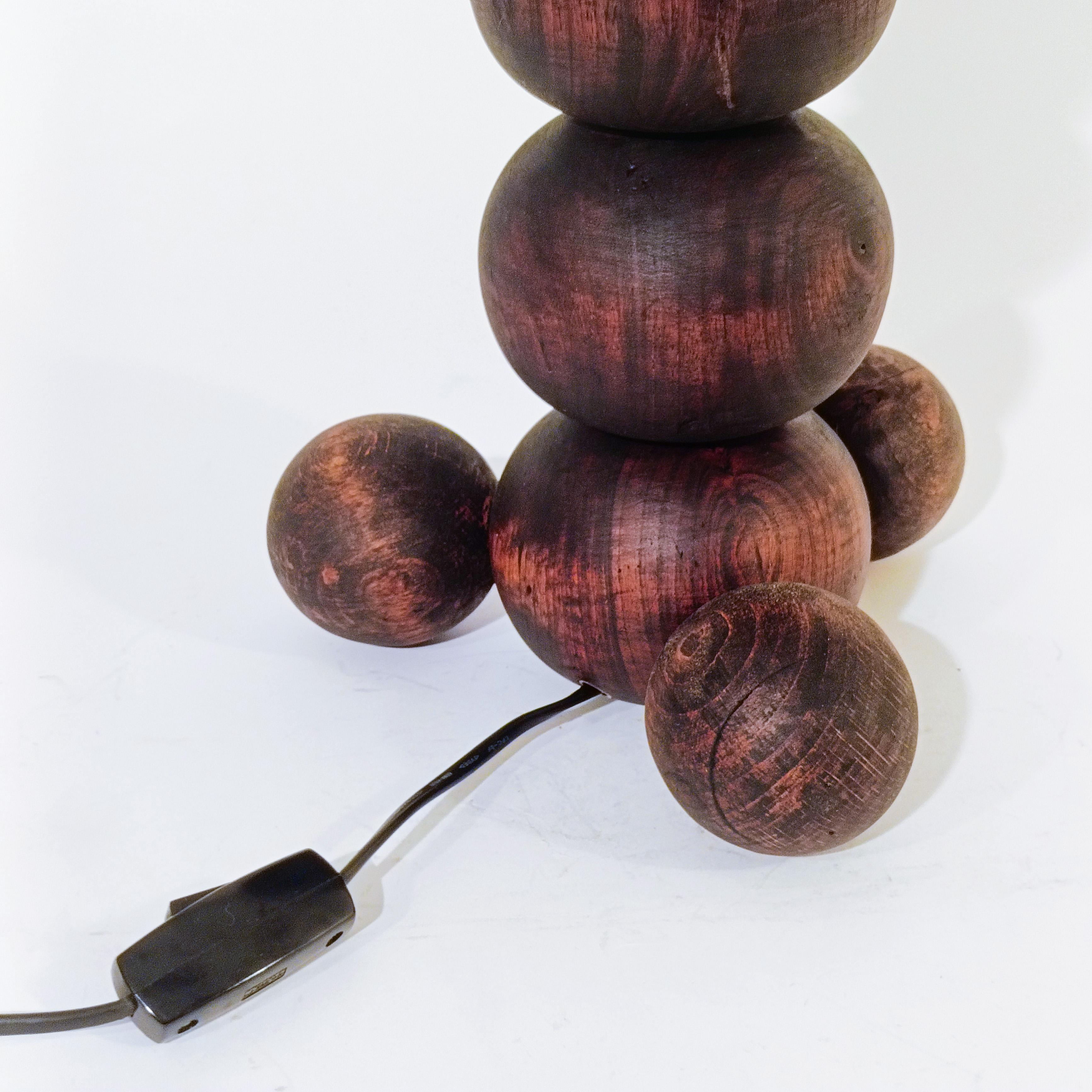 Charles Dudouyt style. Sculptural cubist table lamp, France, 1940s For Sale 5