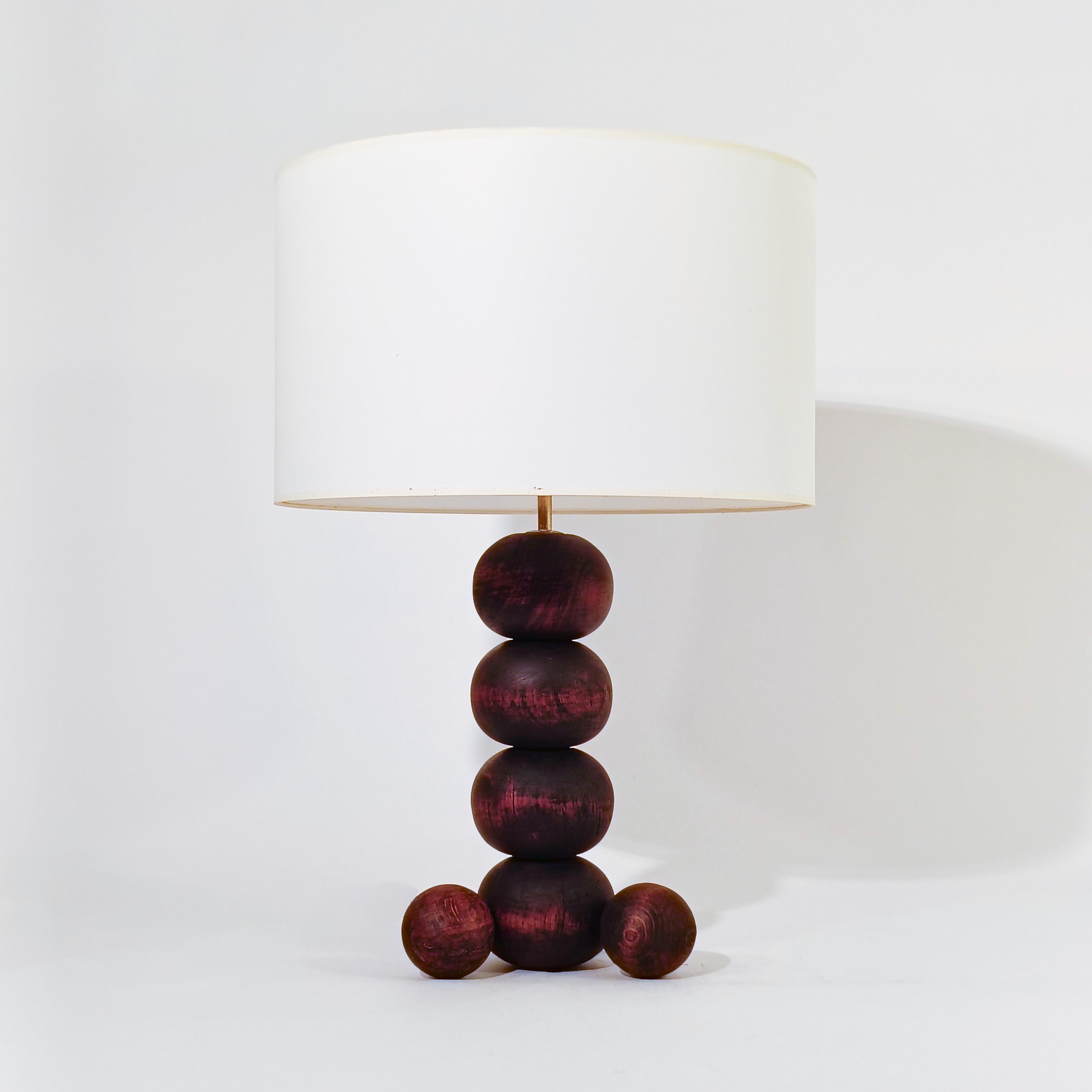 French Charles Dudouyt style. Sculptural cubist table lamp, France, 1940s For Sale