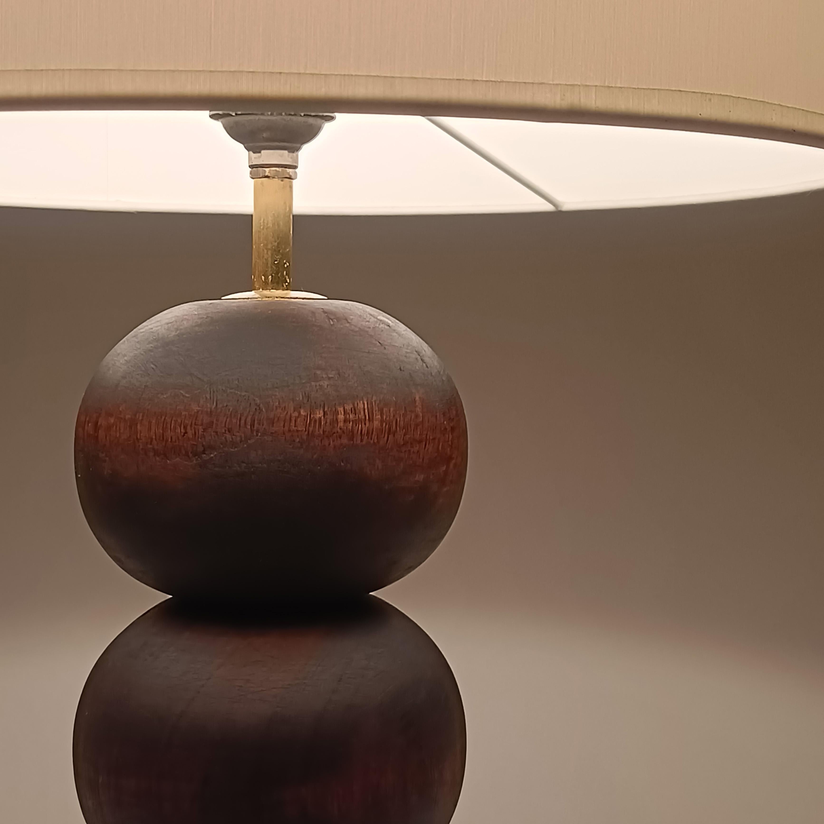 Mid-20th Century Charles Dudouyt style. Sculptural cubist table lamp, France, 1940s For Sale