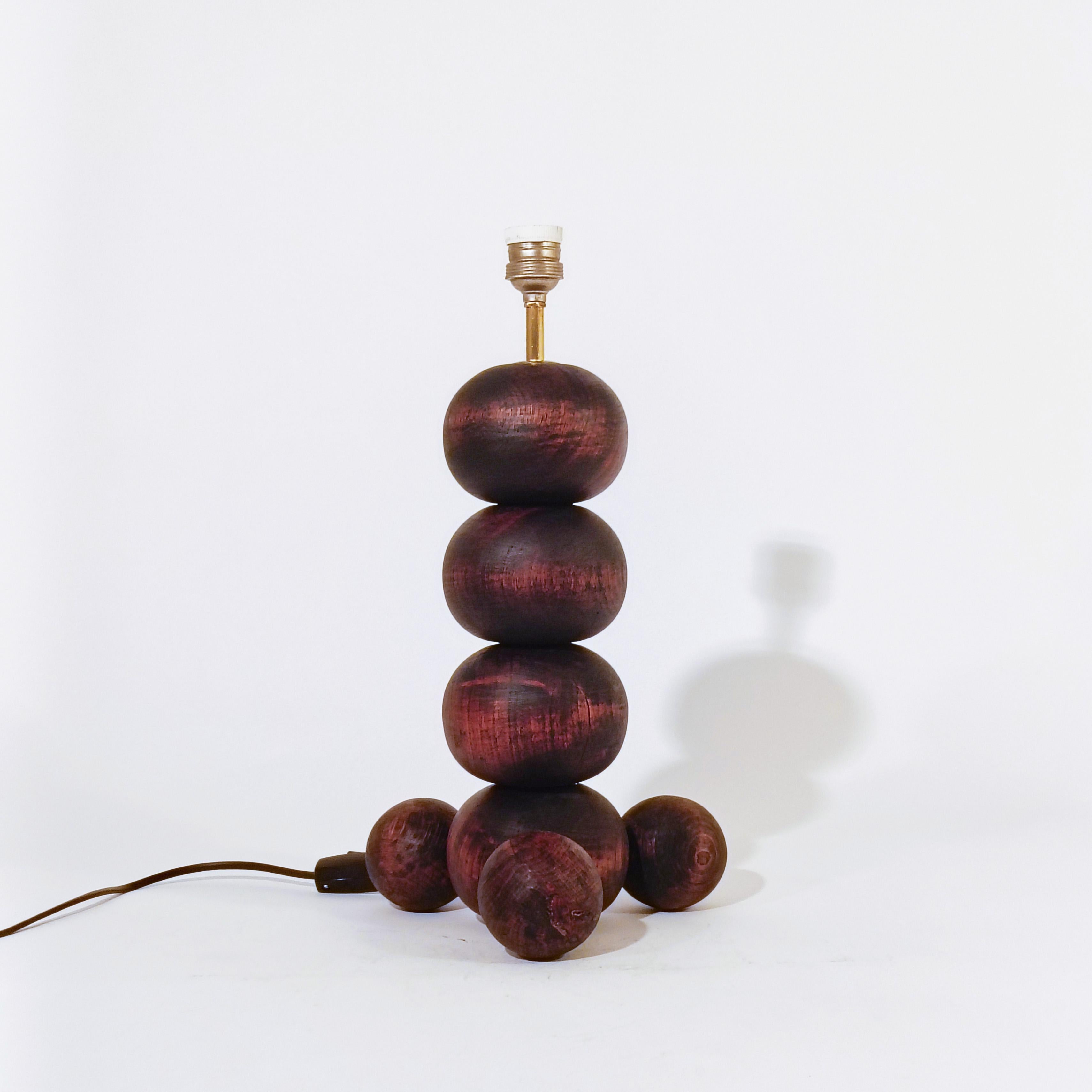 Charles Dudouyt style. Sculptural cubist table lamp, France, 1940s For Sale 1