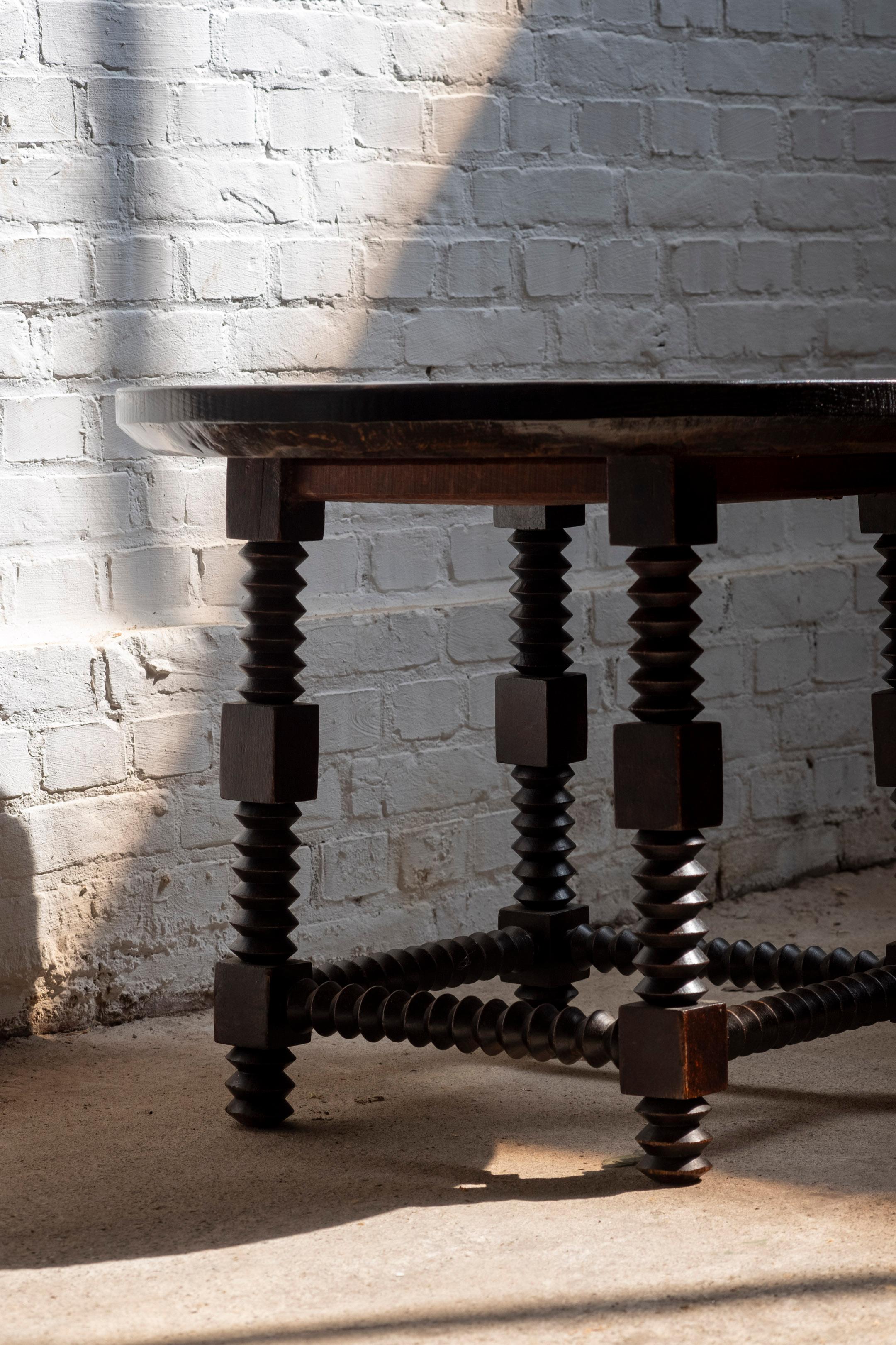 Charles Dudouyt Style Side Tables, Mid-20th Century, France In Fair Condition In Balen, BE