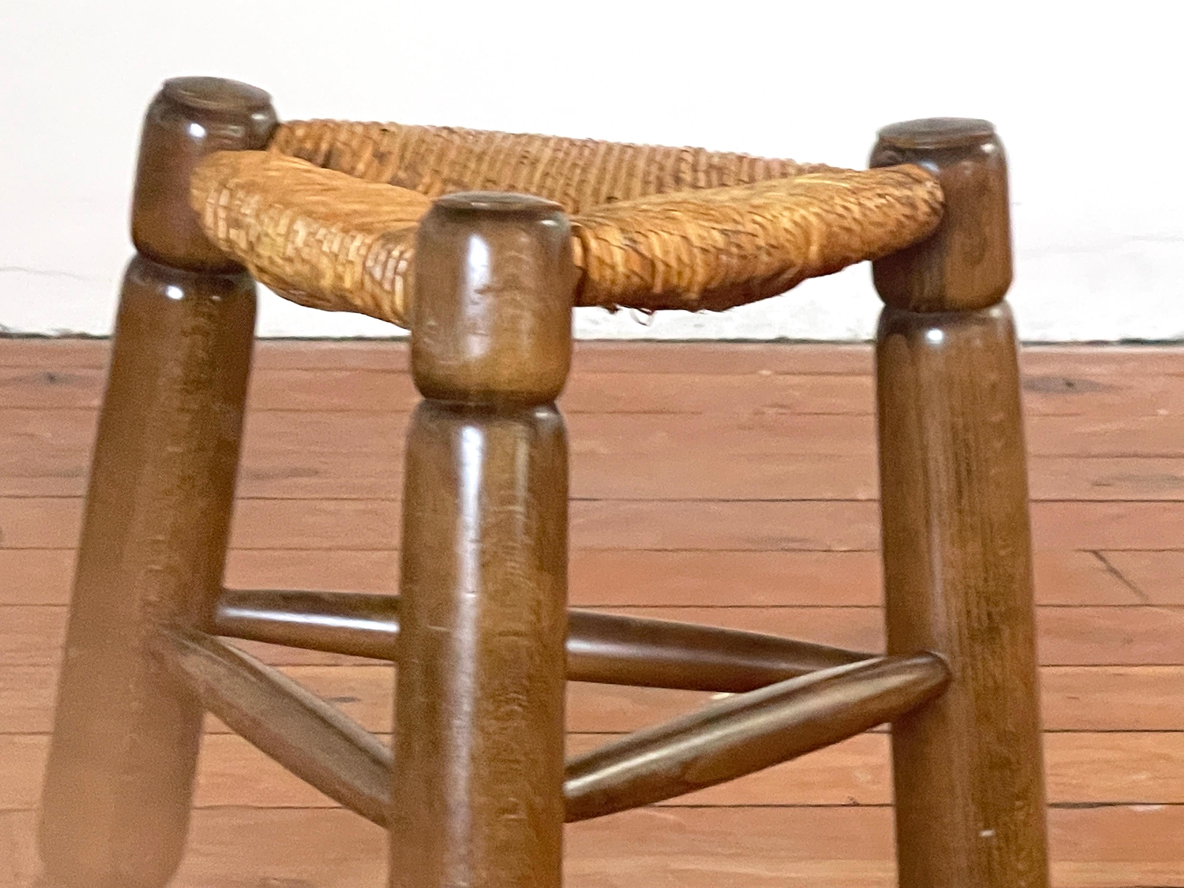 Mid-20th Century Charles Dudouyt Style Stool