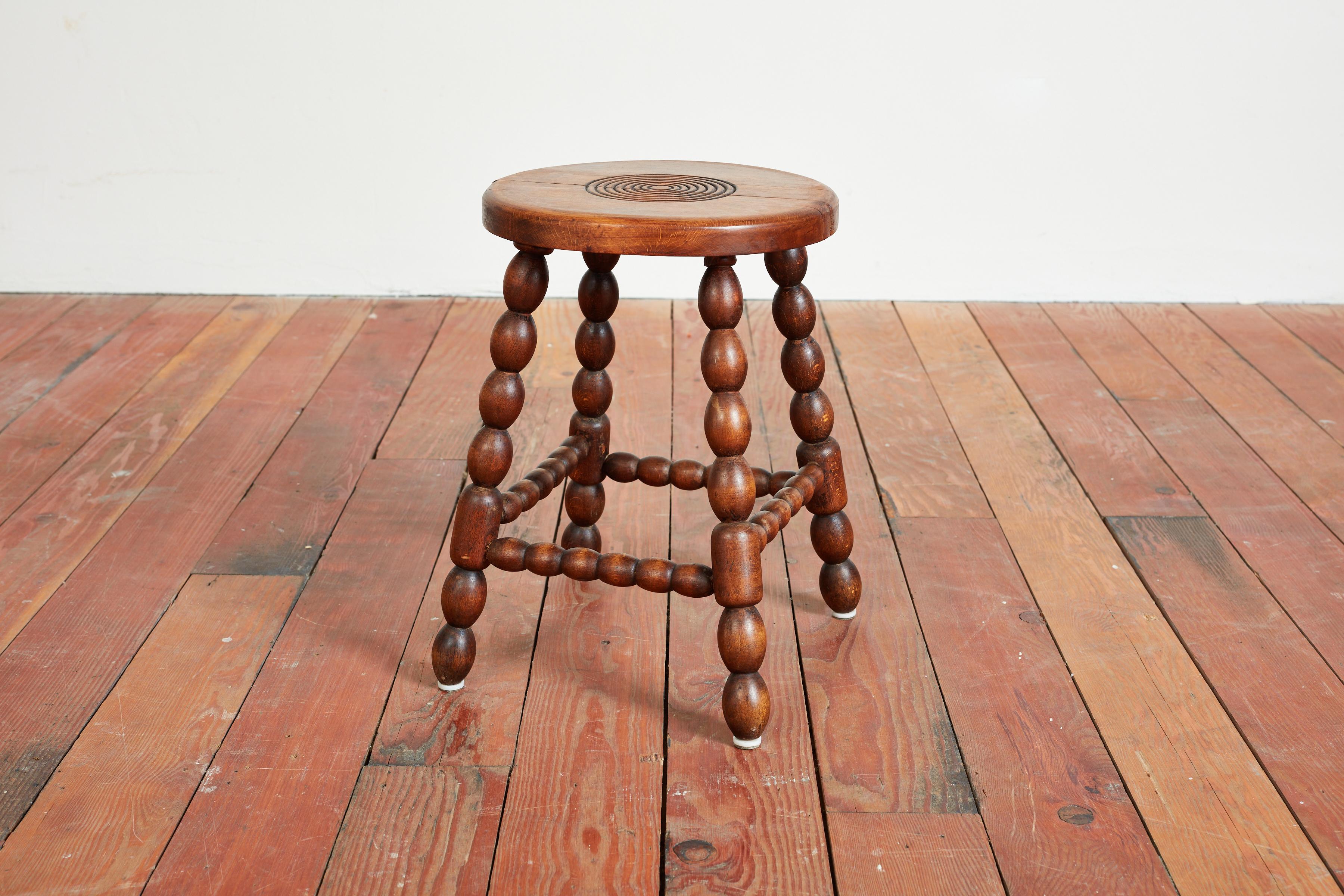 Charles Dudouyt Style Stools In Good Condition For Sale In Beverly Hills, CA