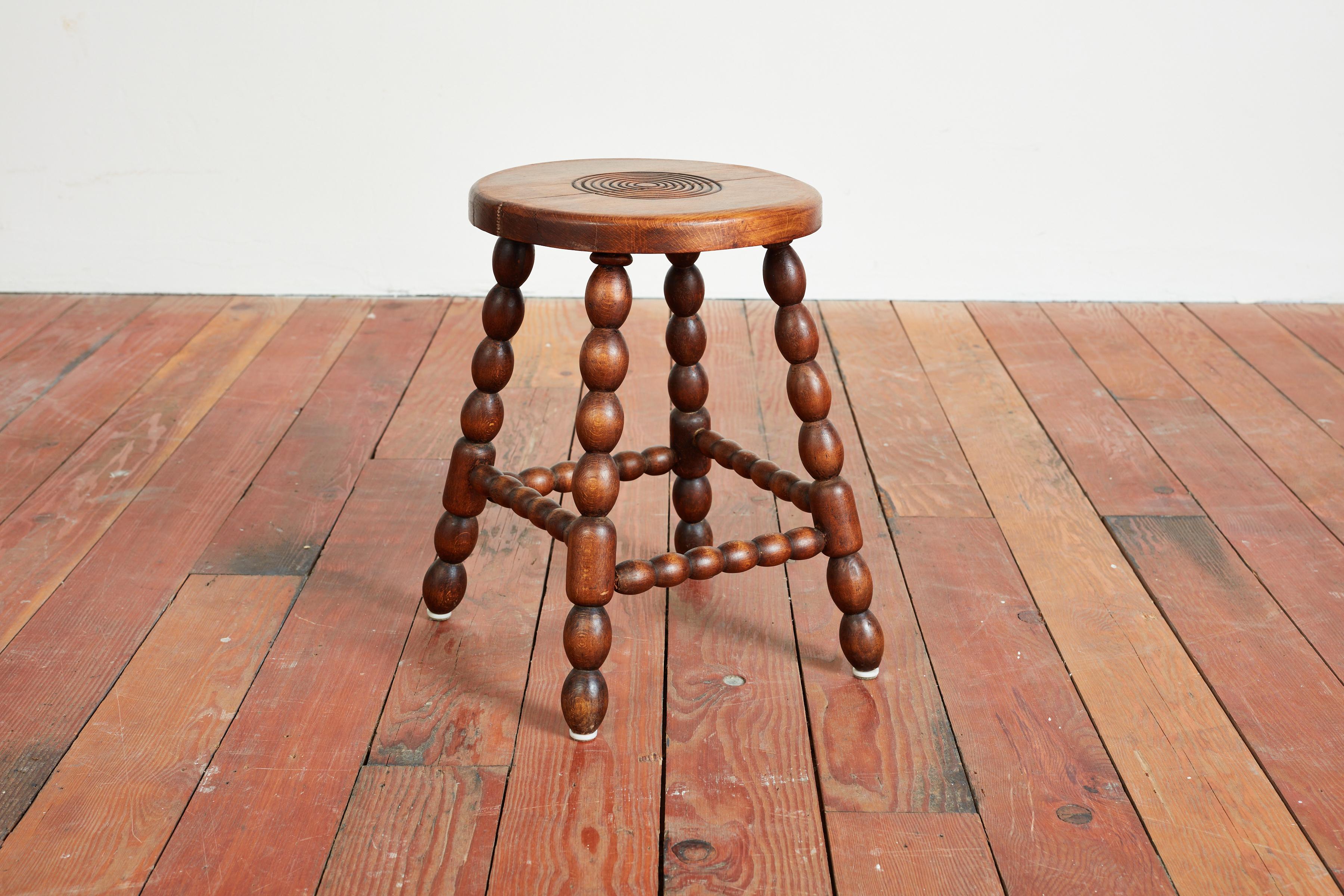 Mid-20th Century Charles Dudouyt Style Stools For Sale