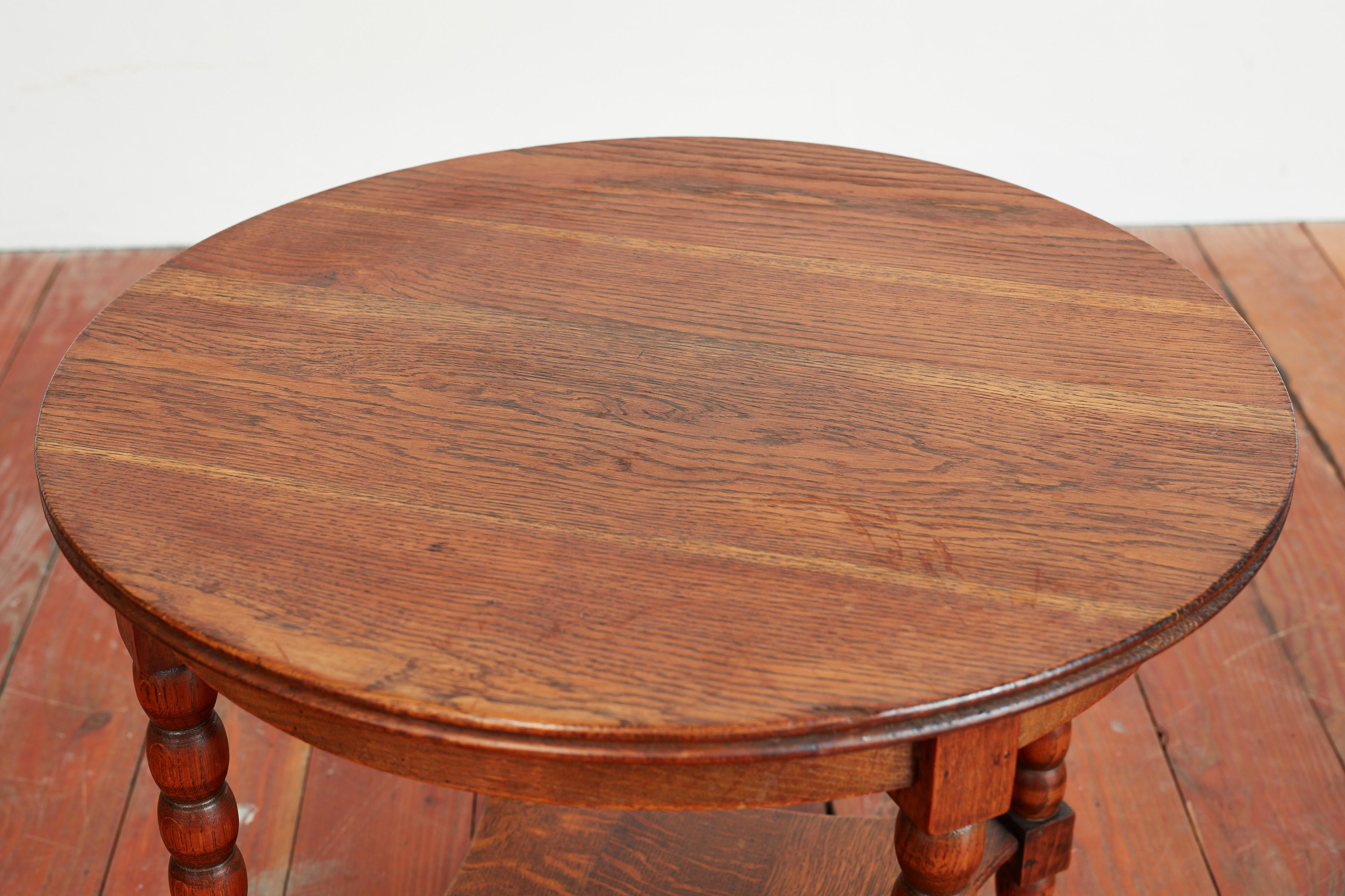 Oak Charles Dudouyt Style Table