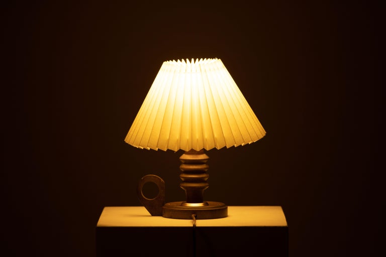Charles Dudouyt Style Turned MidCentury French Table Lamp For Sale at 1stDibs