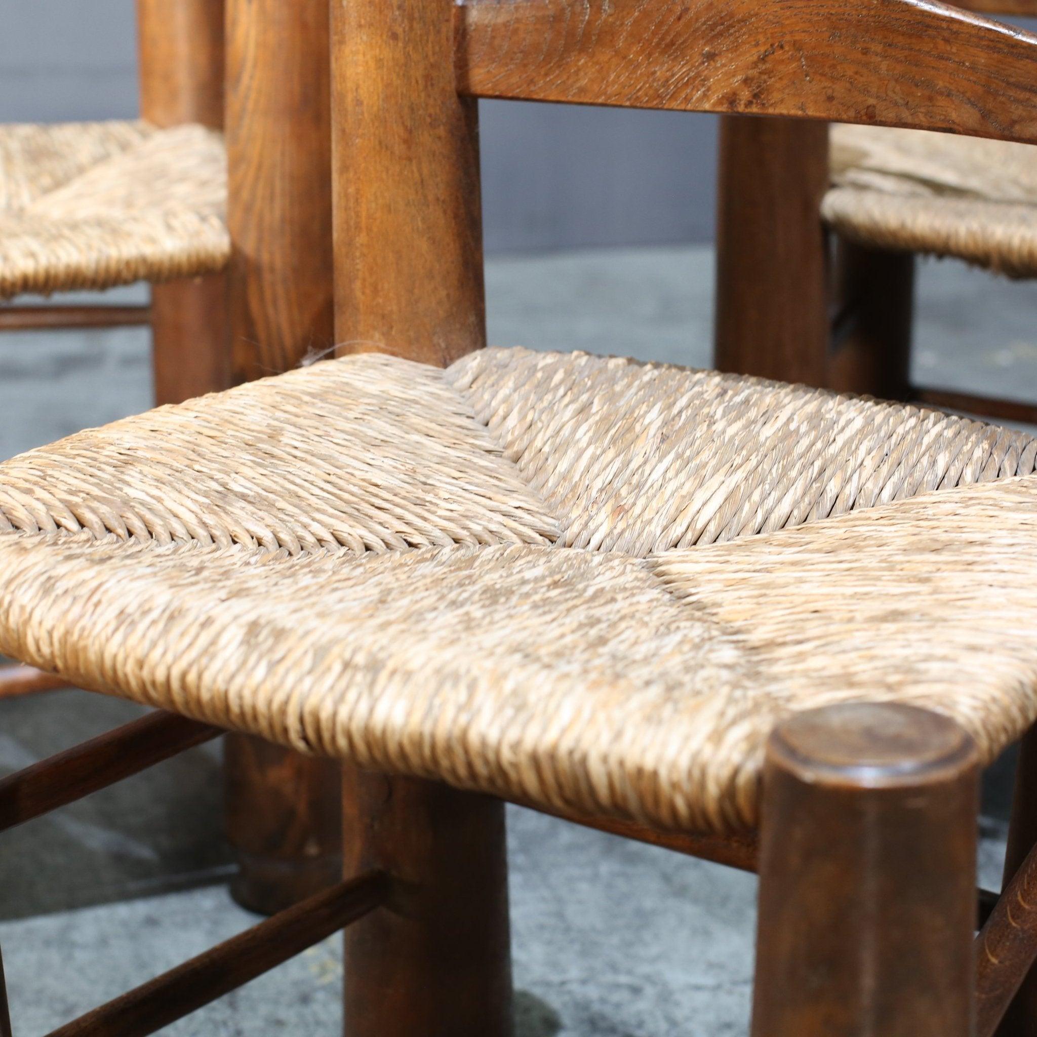 Charles Dudouyt Vintage Oak Dining Chair For Sale 1