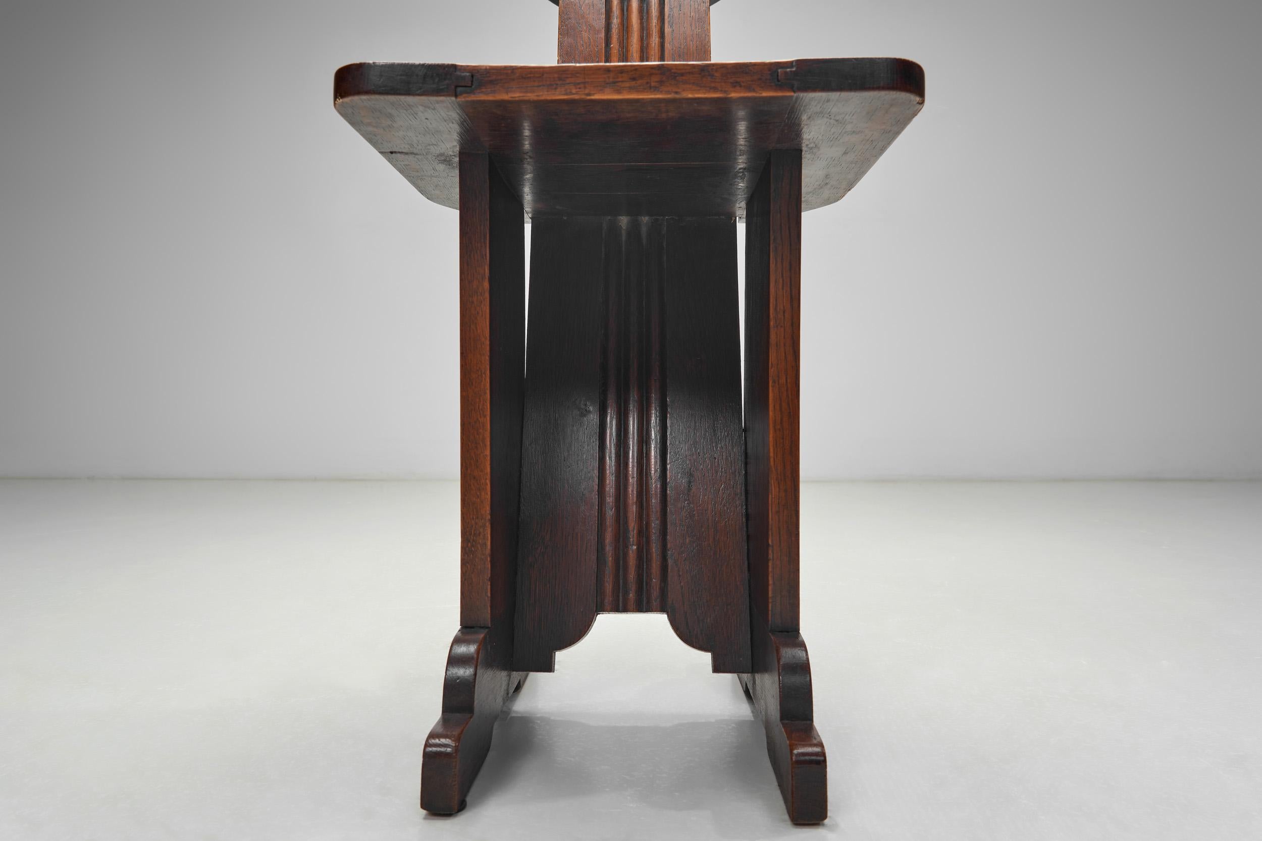 Charles Dudouyt Wooden Side Chair for L'Abeillée, France 1940s For Sale 11