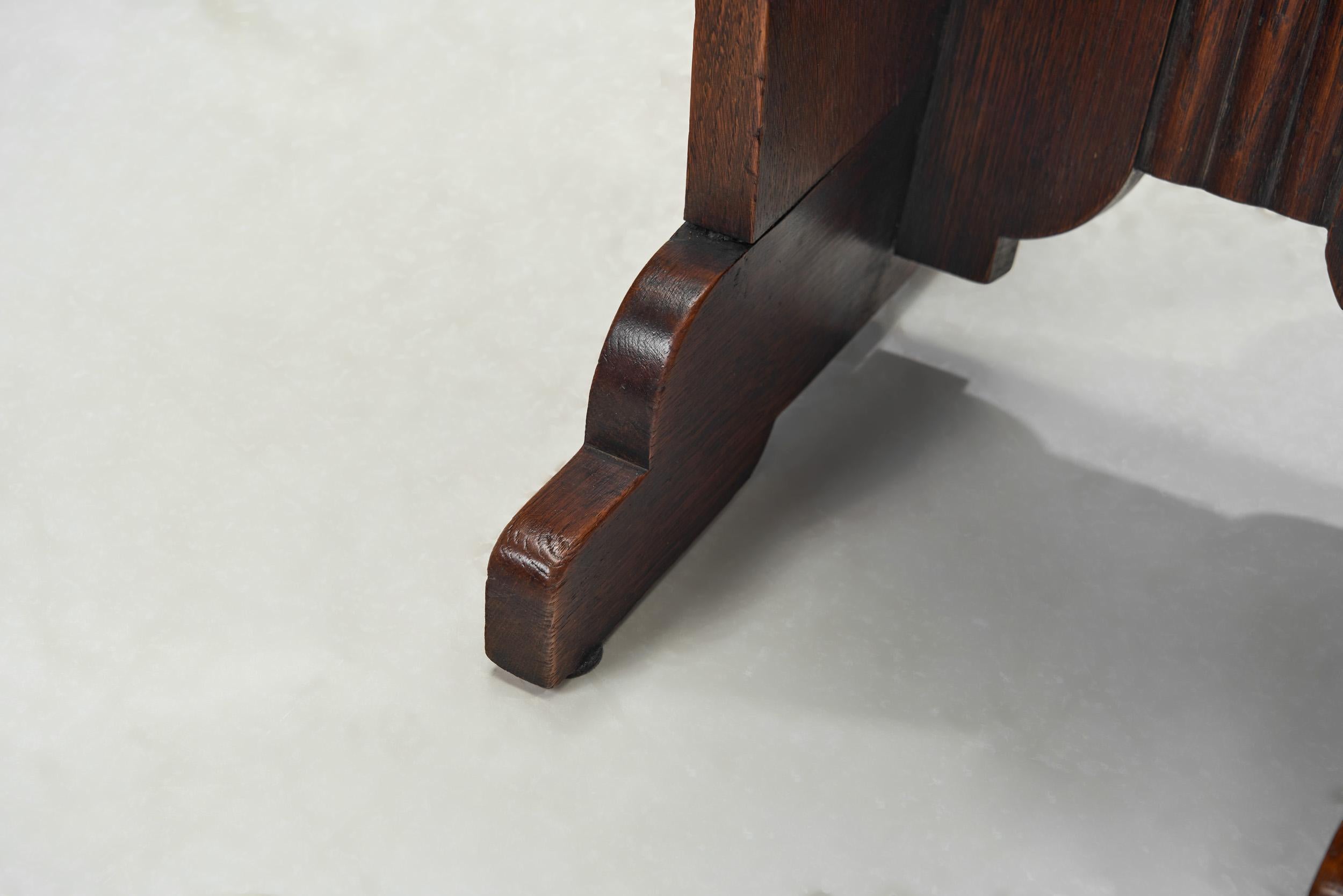 Charles Dudouyt Wooden Side Chair for L'Abeillée, France 1940s For Sale 12