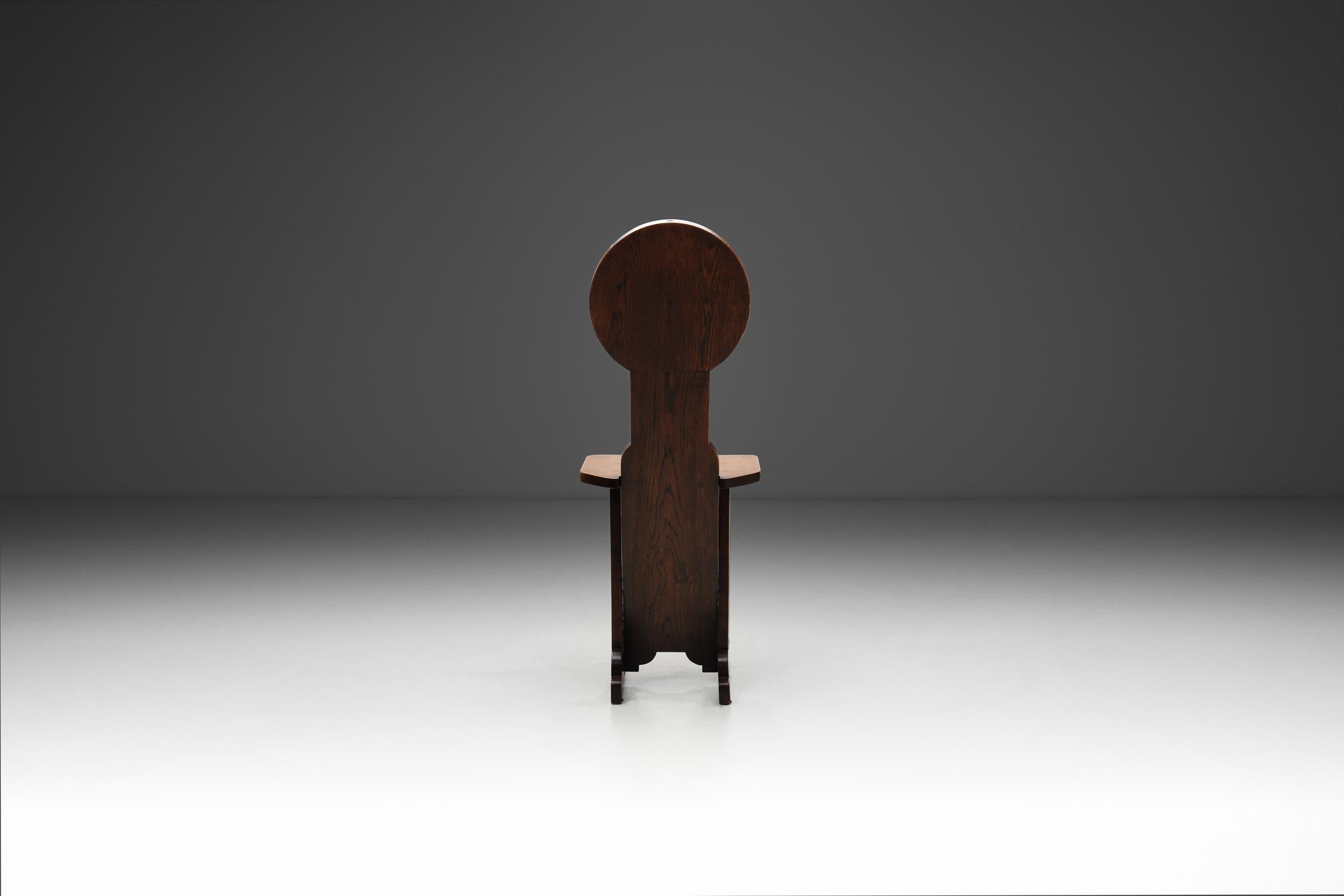 French Charles Dudouyt Wooden Side Chair for L'Abeillée, France 1940s For Sale