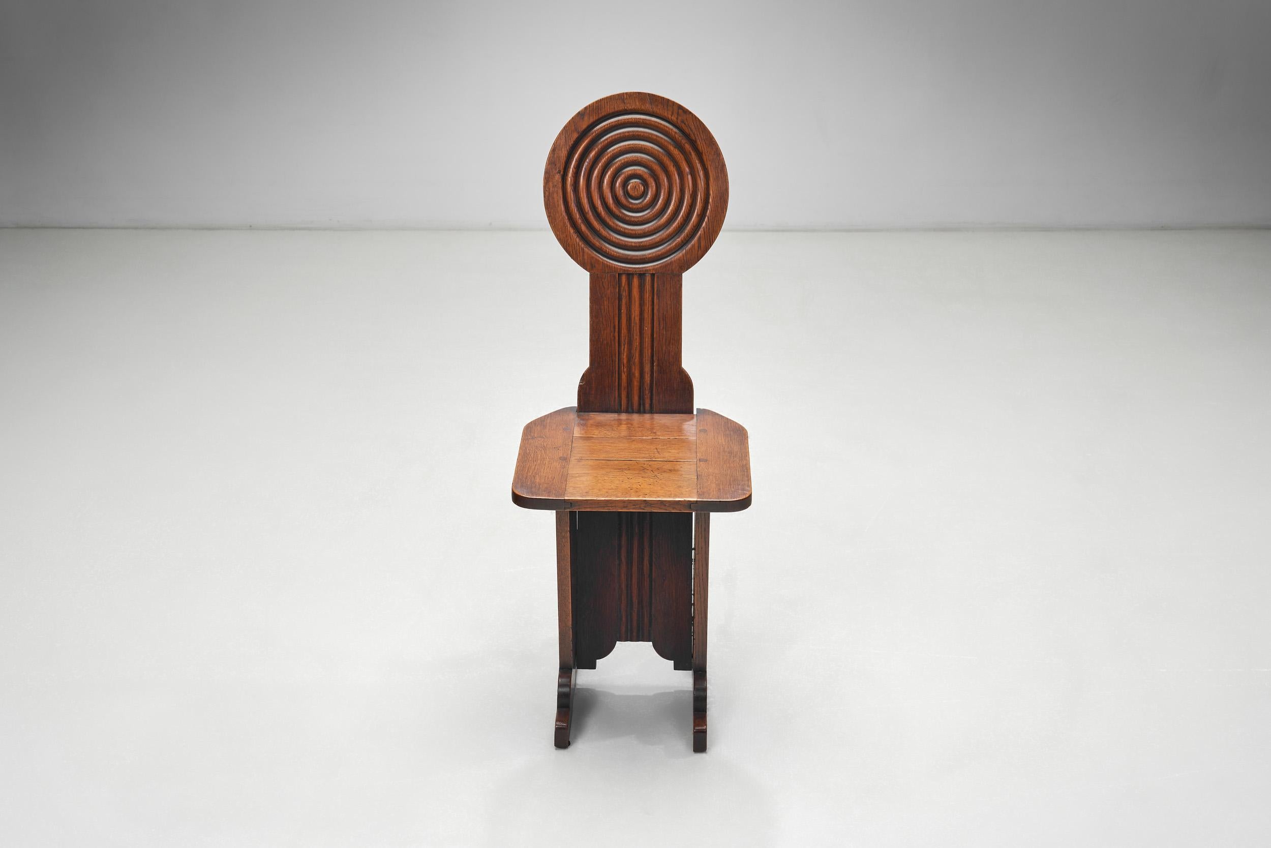 Mid-20th Century Charles Dudouyt Wooden Side Chair for L'Abeillée, France 1940s For Sale