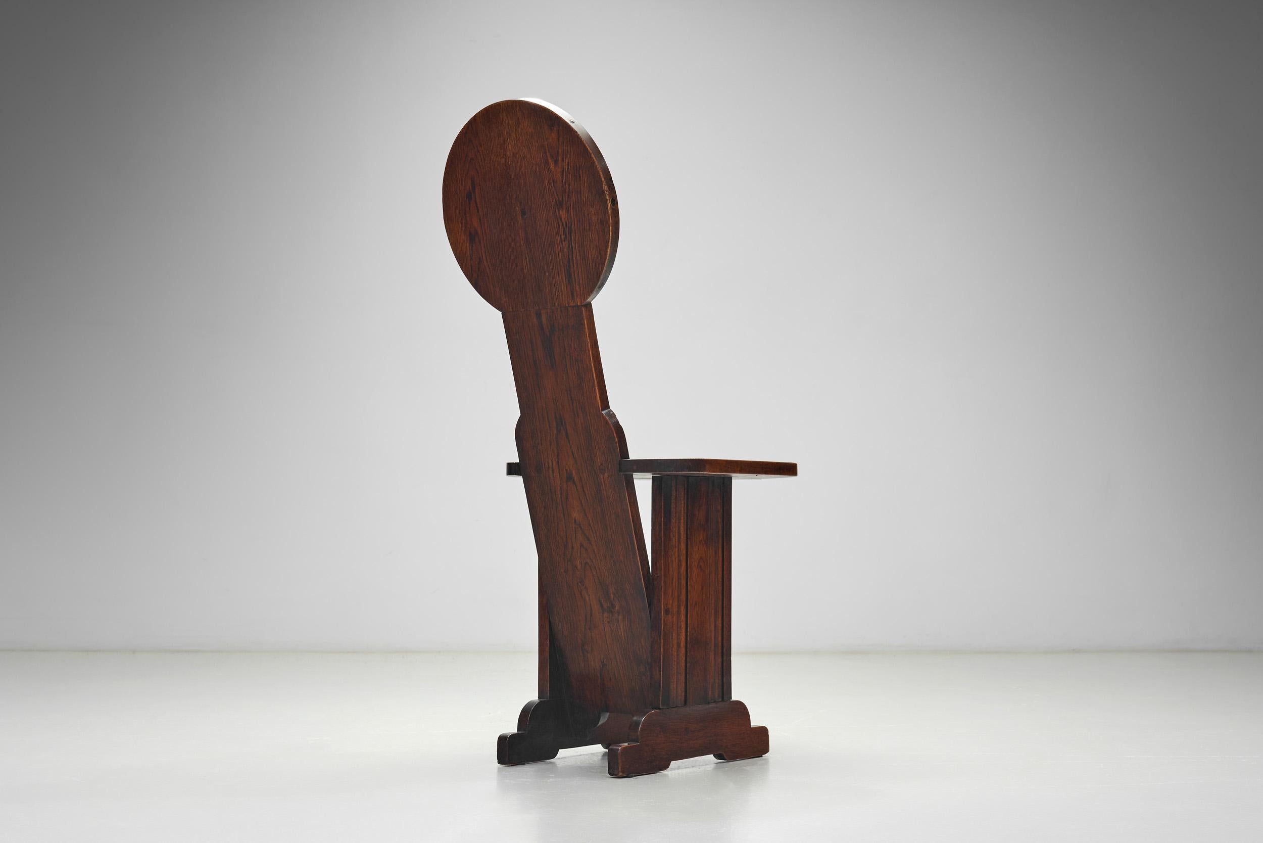Charles Dudouyt Wooden Side Chair for L'Abeillée, France 1940s For Sale 1
