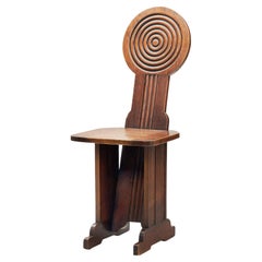 Sedia laterale in legno di Charles Dudouyt per L'Abeillée, Francia, anni '40