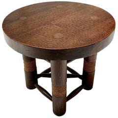 Charles Duduoyt Round Top Side Table, France, 1930s