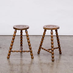 Charles Duduoyt Style  Brutalist Stools