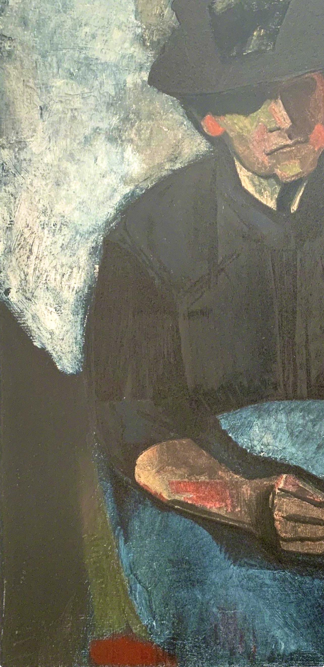 Dufresne, Femme au Tablier Bleu, The Collective Pierre Lévy (d'après) - Post-impressionnisme Print par Charles Dufresne