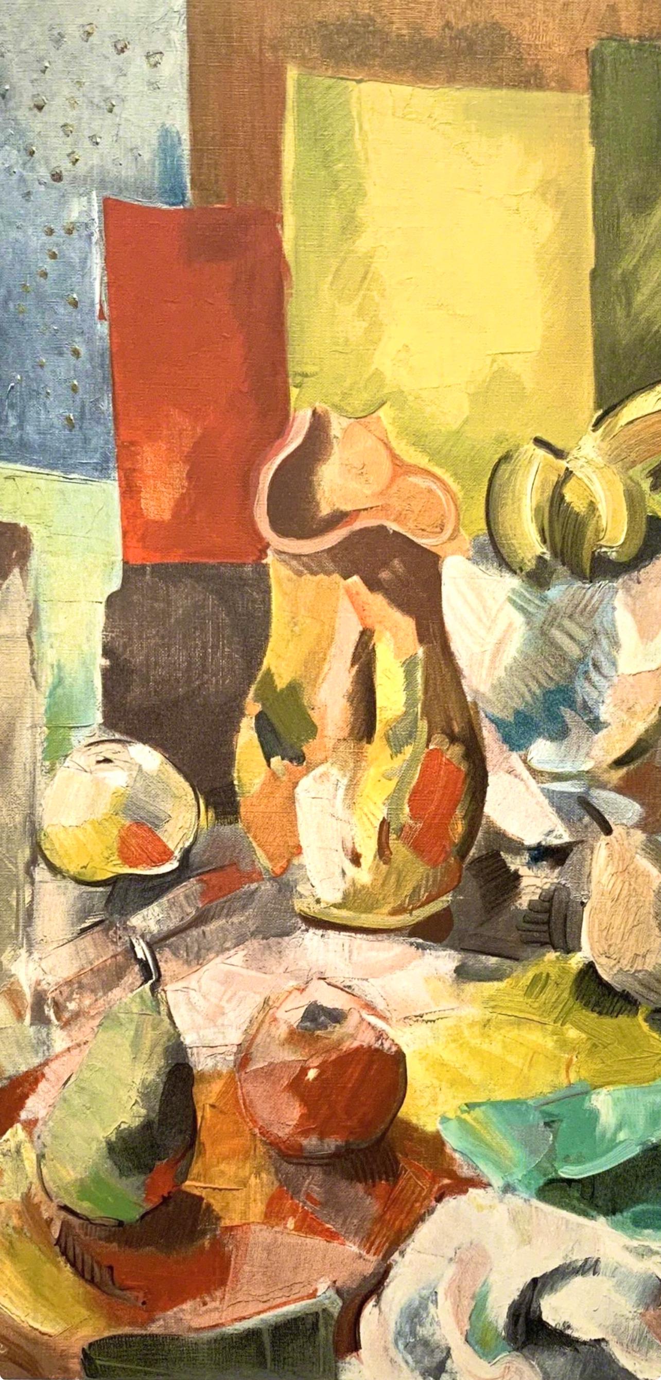 Dufresne, Nature Morte à la Nappe de Couleur, The Collective Pierre Lévy (d'après) - Post-impressionnisme Print par Charles Dufresne